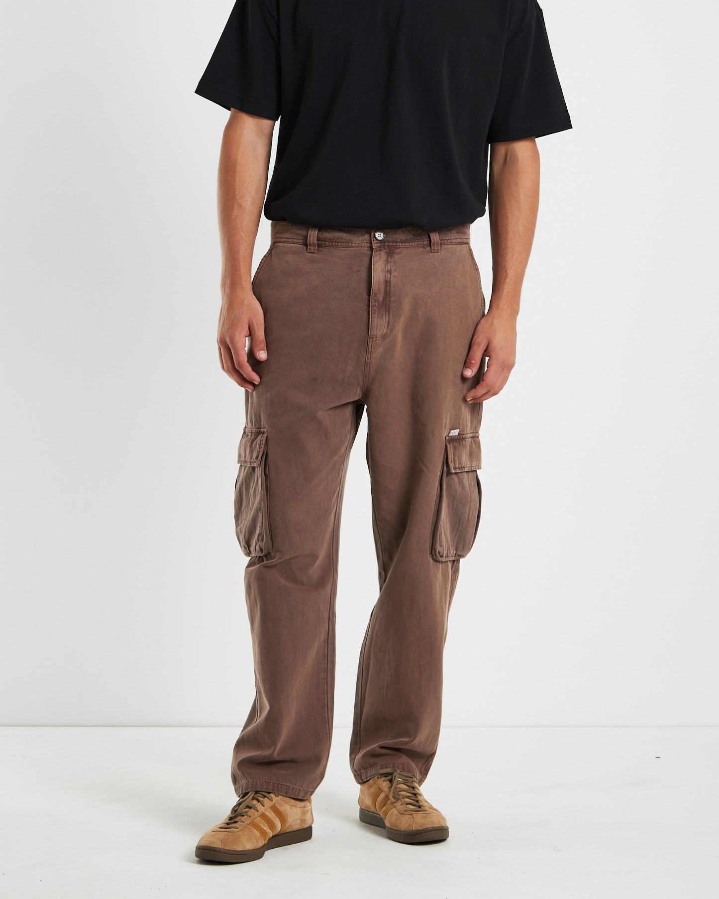 Green Onion Cargo Pants Chocolate Brown