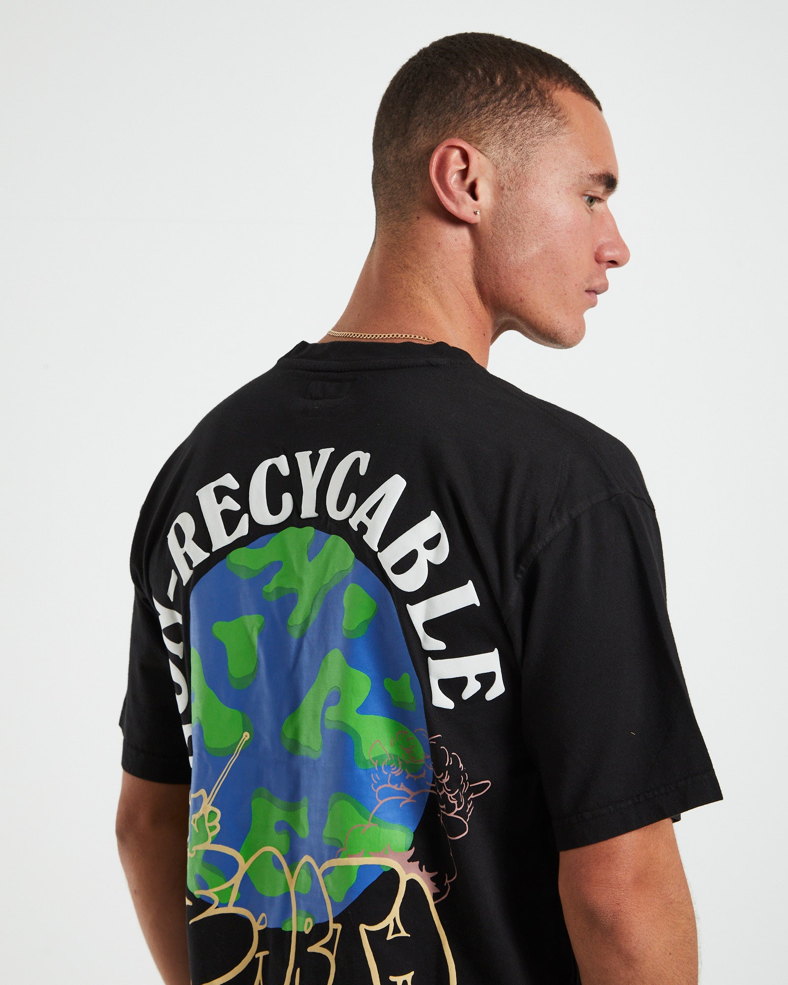 Nature Is Home Short Sleeve T-Shirt in Vintage Black BLACK