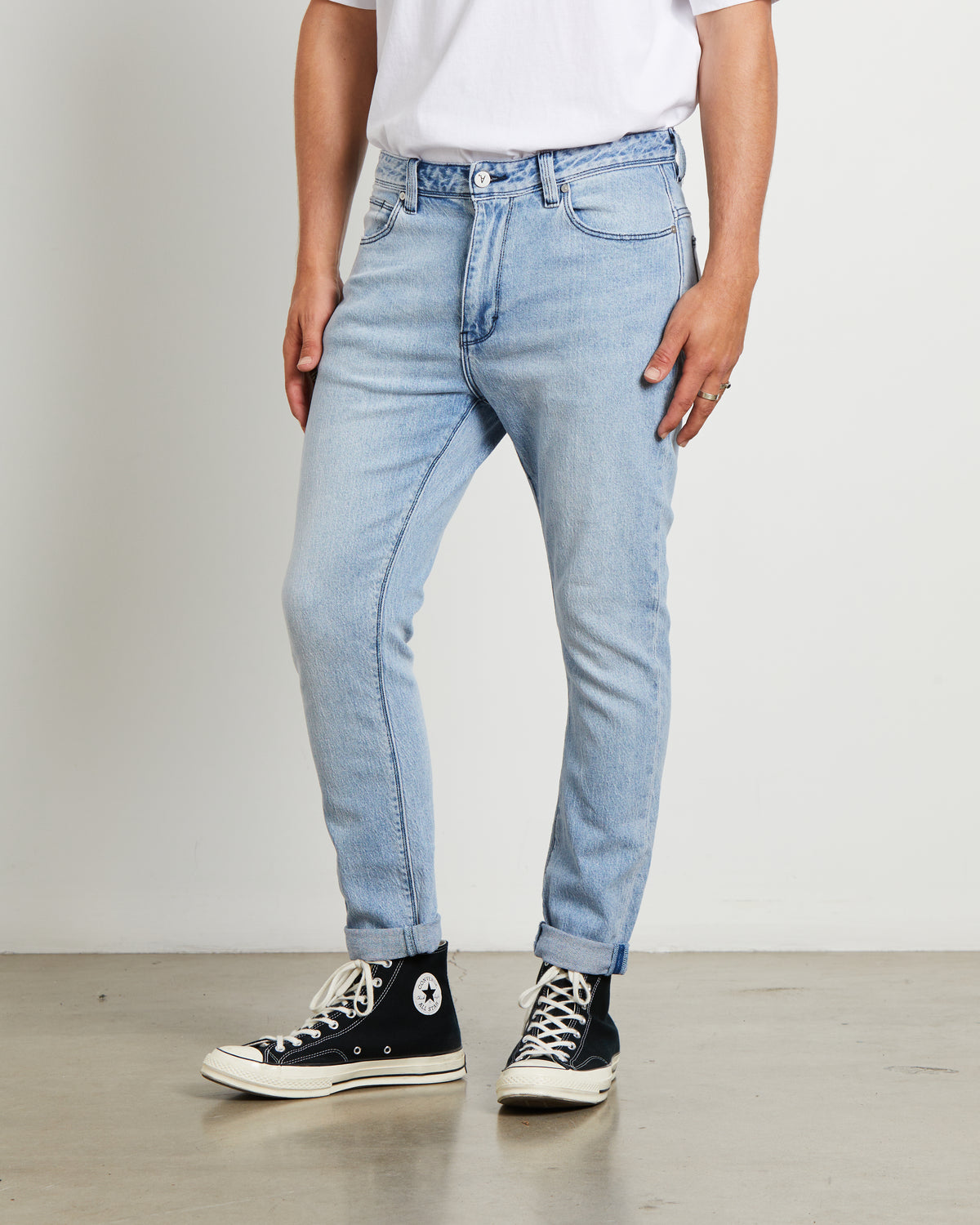 A Dropped Slim Denim Jeans Rossi DENIM