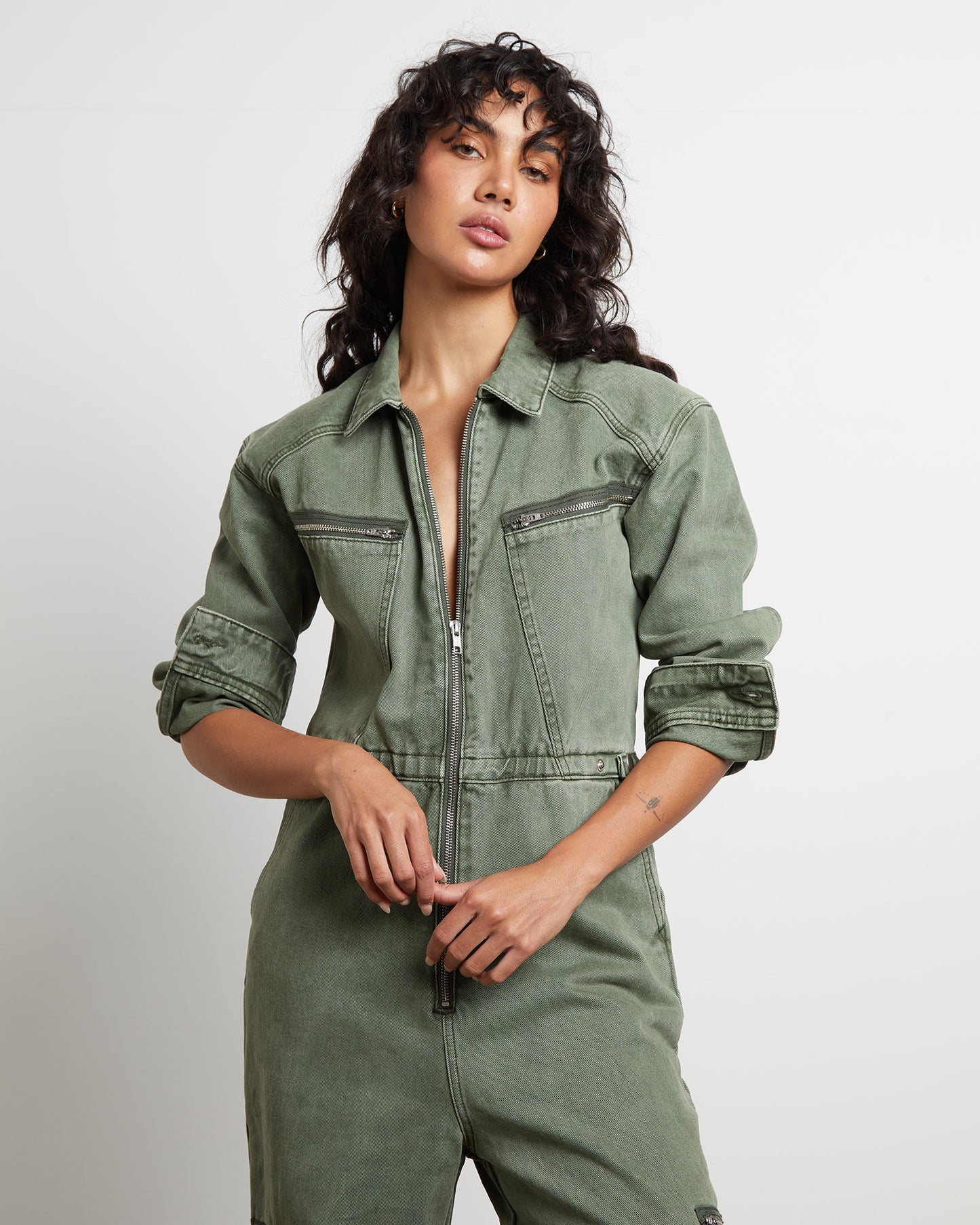 Patti Overalls in Forest Green