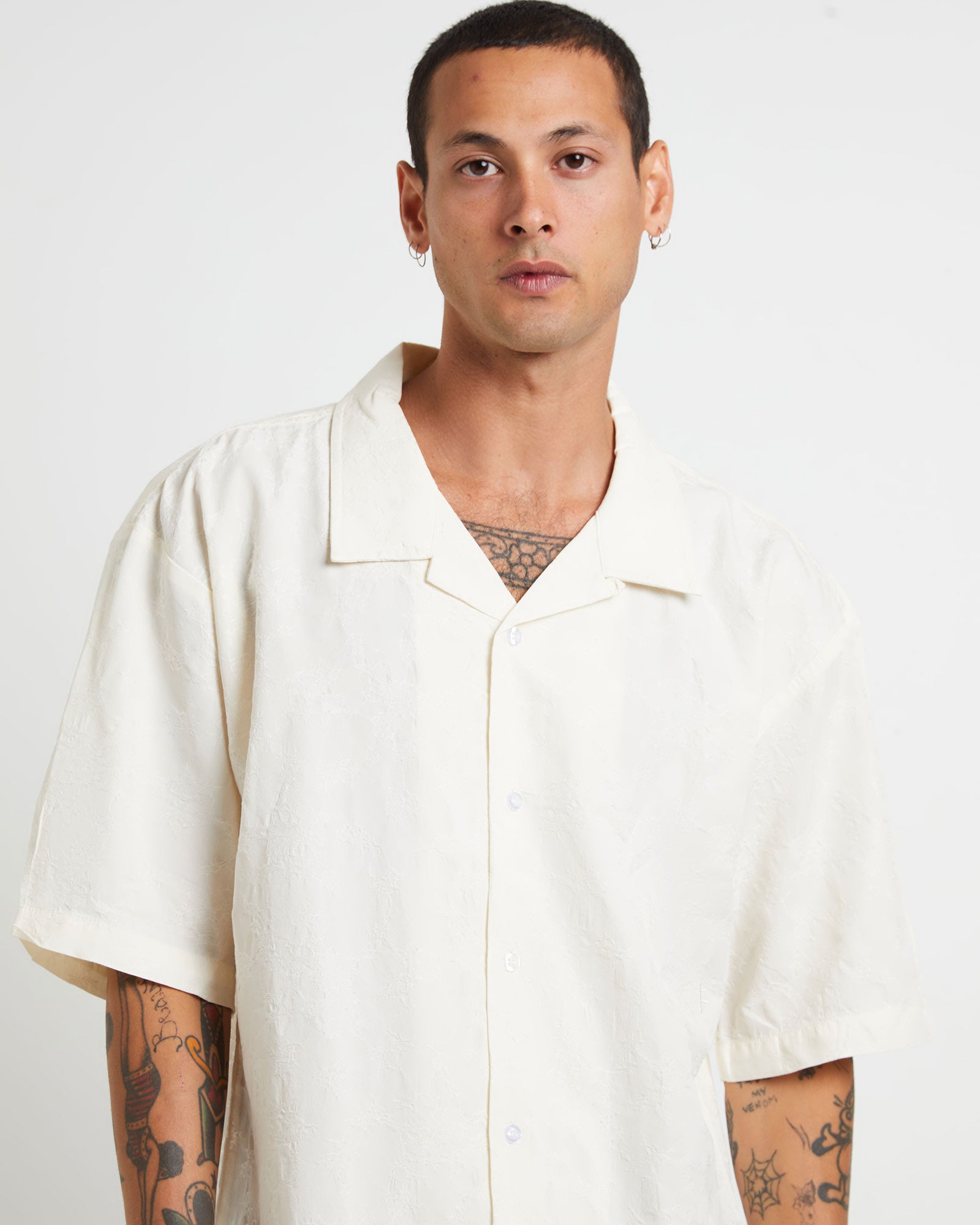 CA Tension Short Sleeve Shirt in Bone BONE