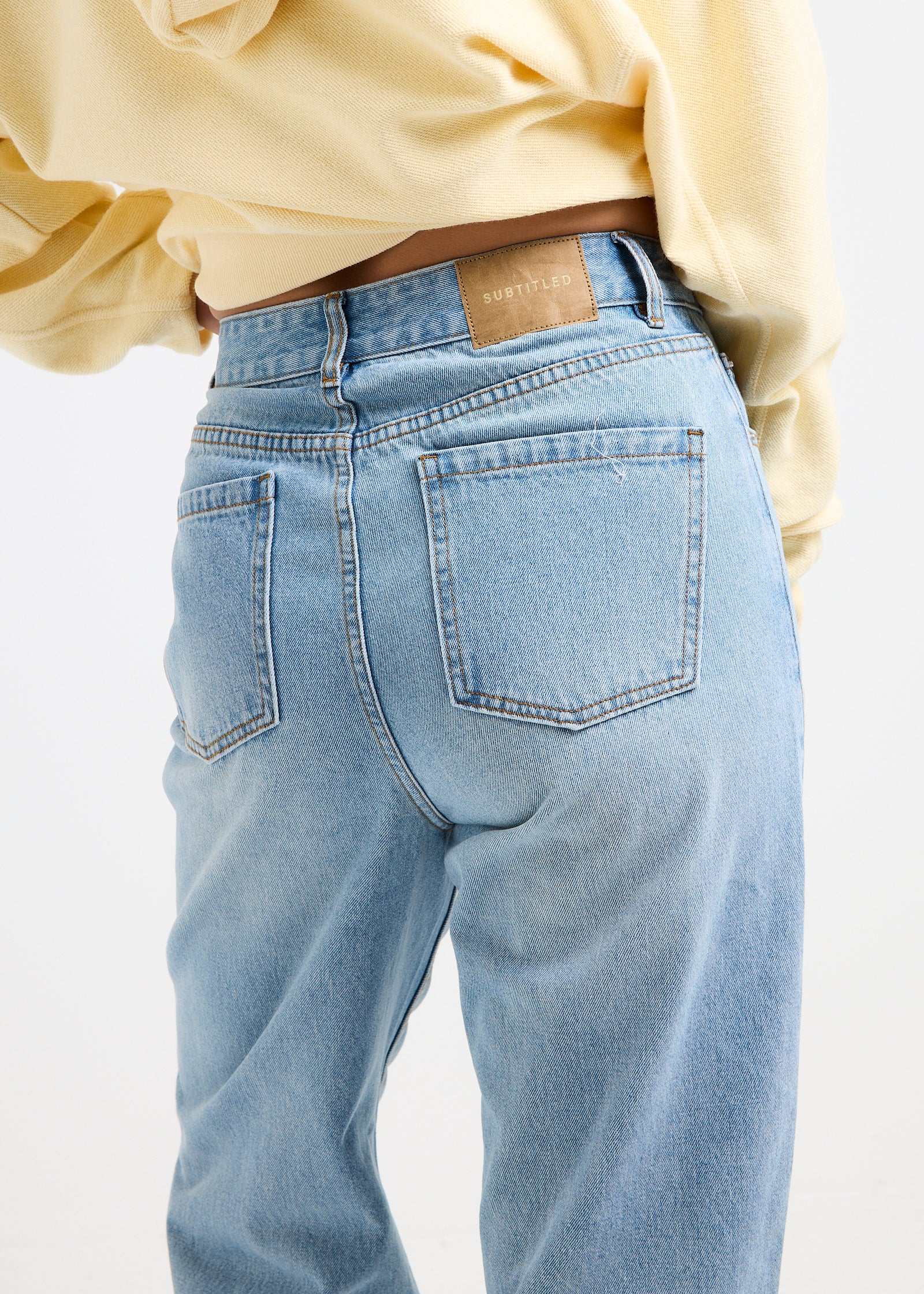 Tayla High Straight Denim Jeans OCEAN BLUE