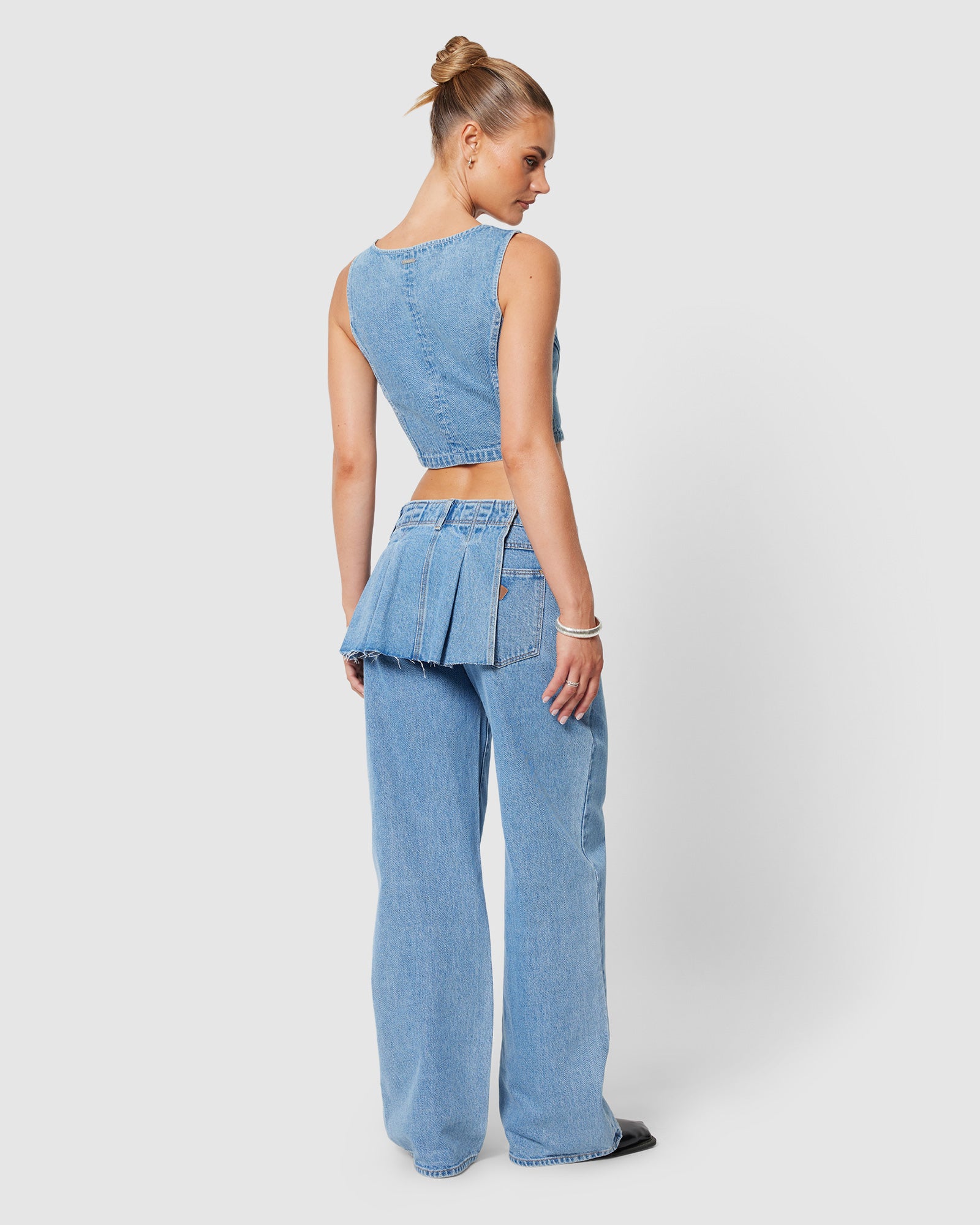95 Mid Baggy Denim Jeans Skean MID BLUE