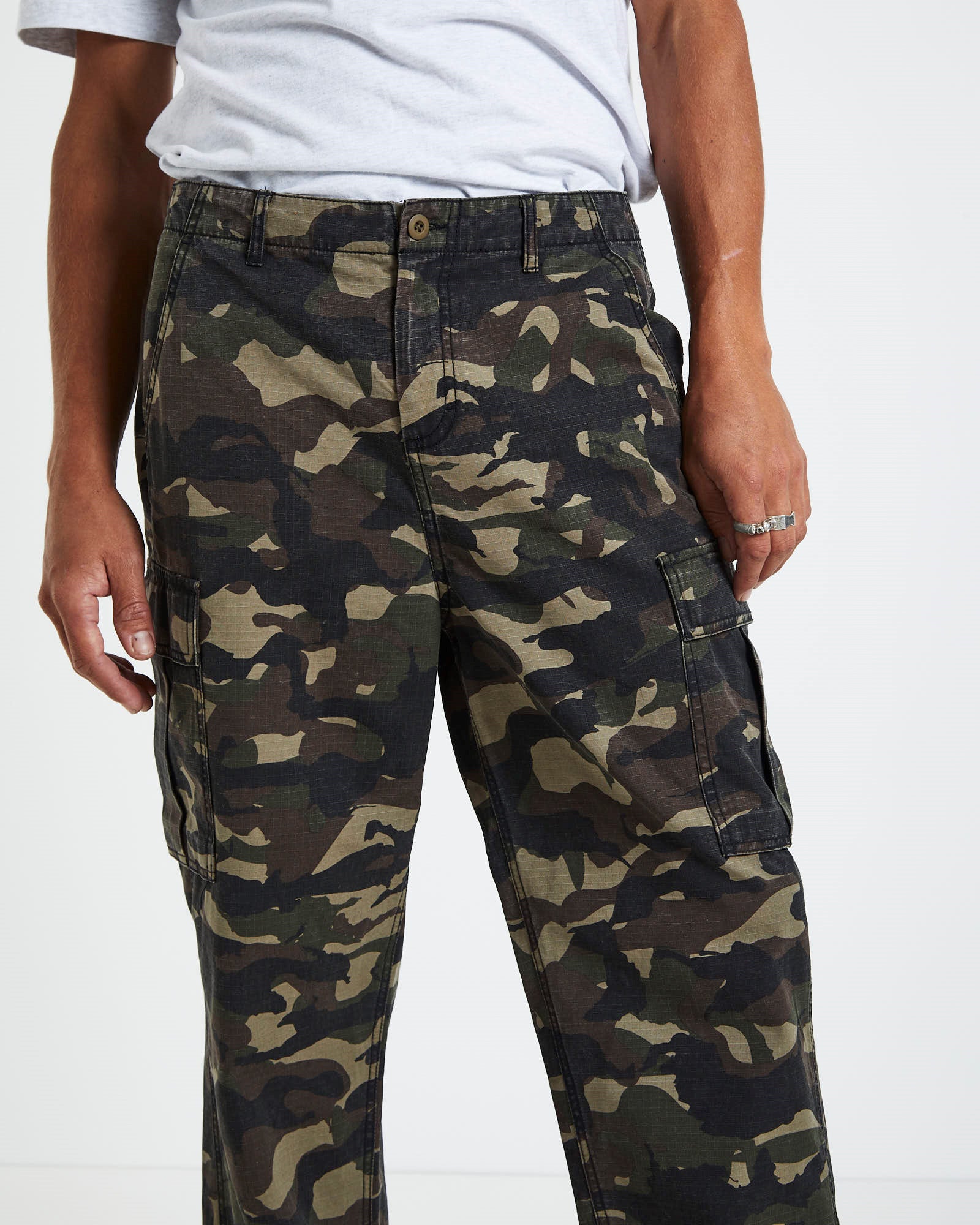 Surplus Ripstop Cargo Pants Camo GREEN