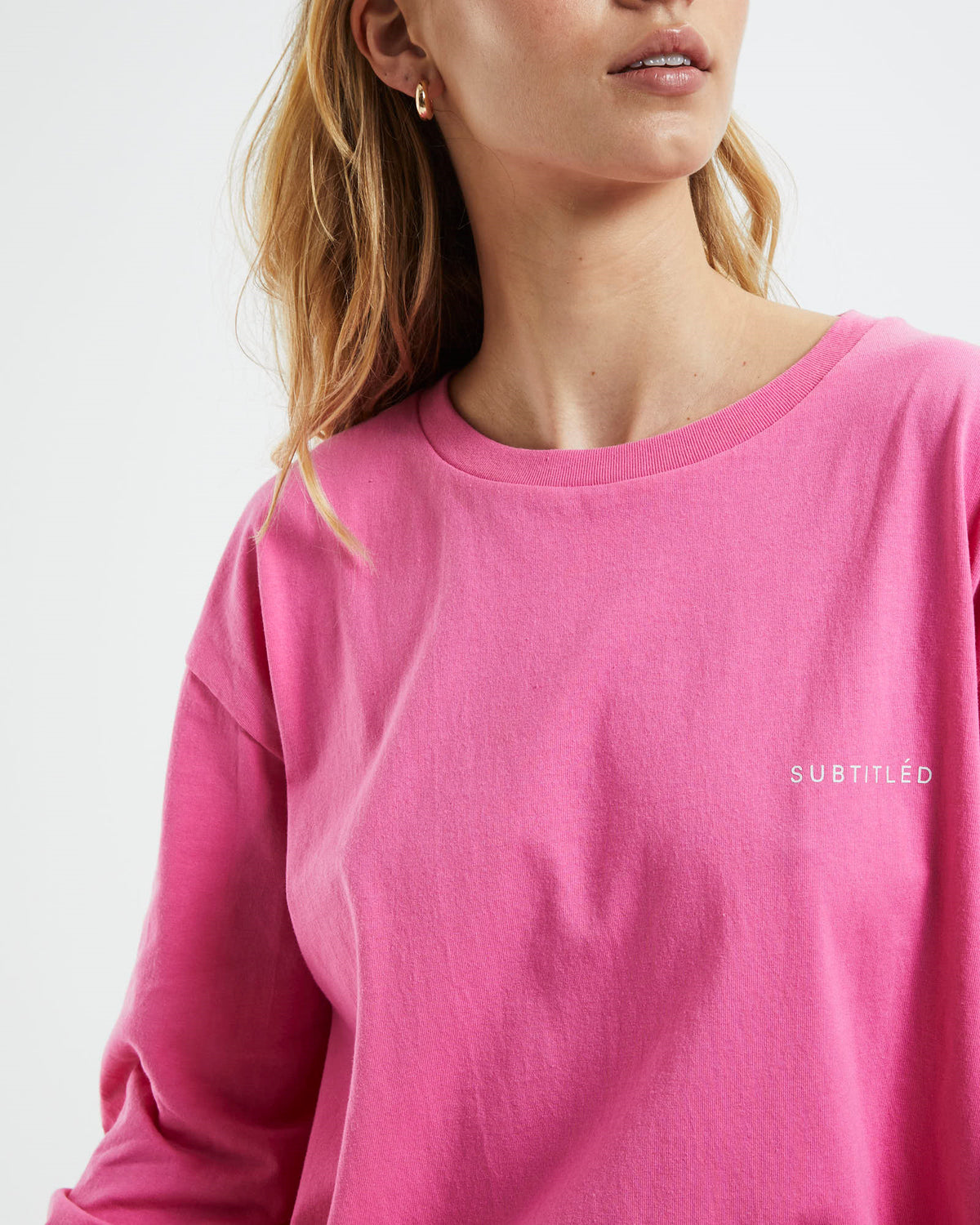 State Oversized Long Sleeve T-Shirt Pink PINK