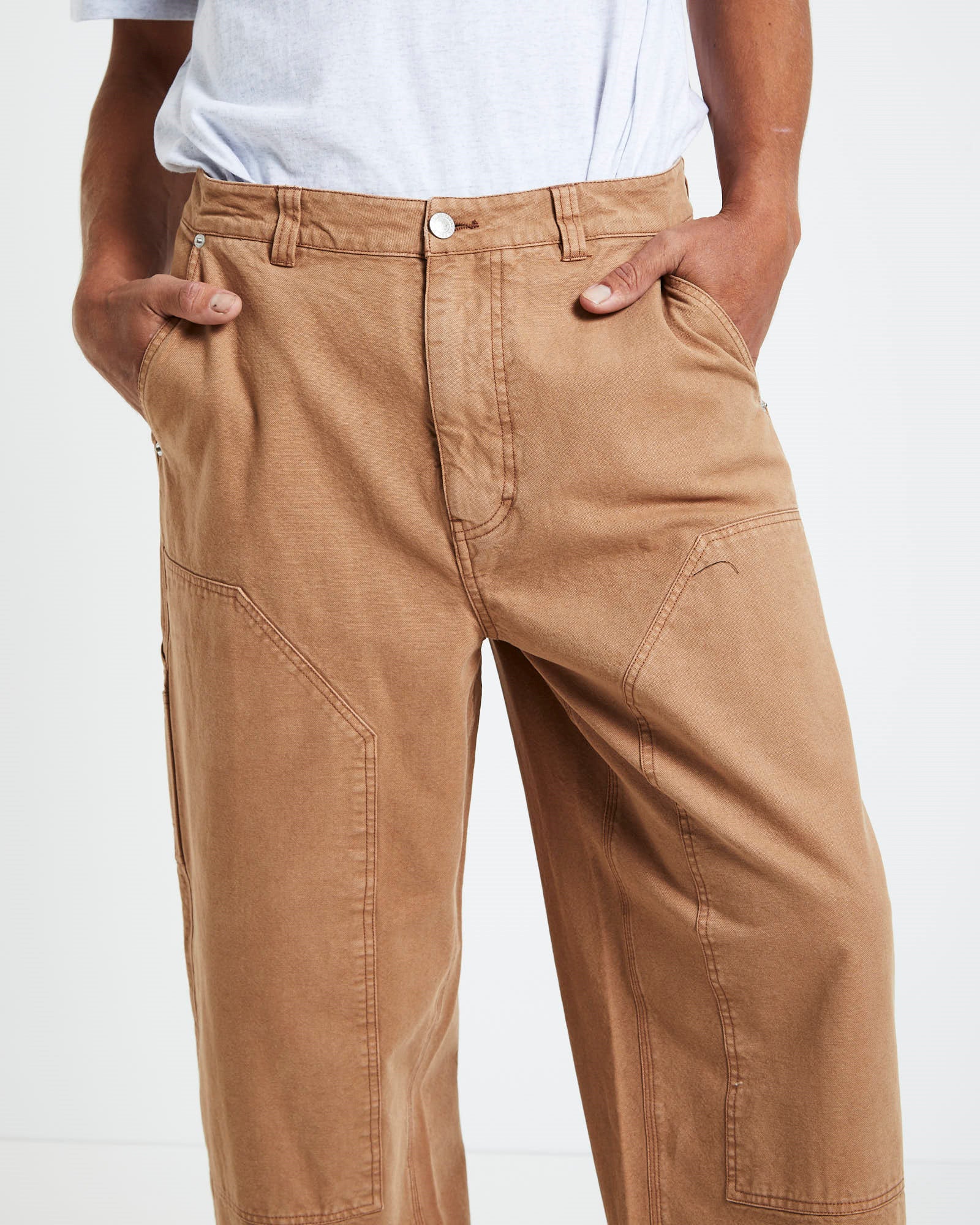 Double Knee Pants Tan TAN
