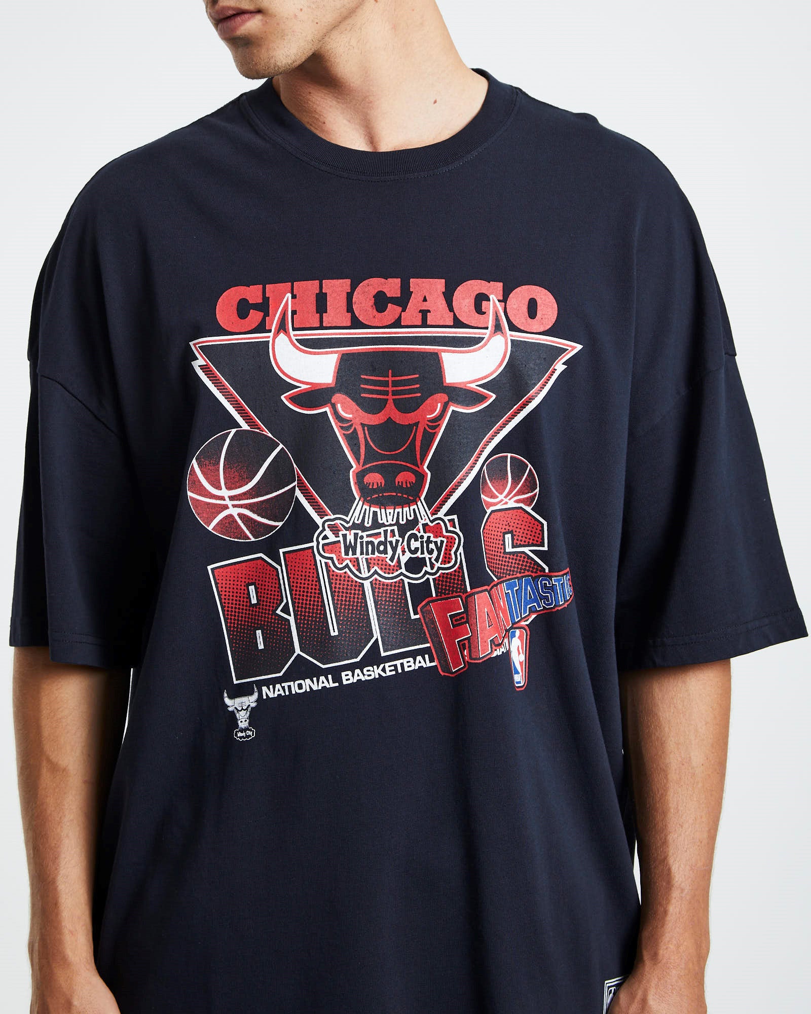 Fantastic Oversized Bulls T-Shirt Faded Black BLACK