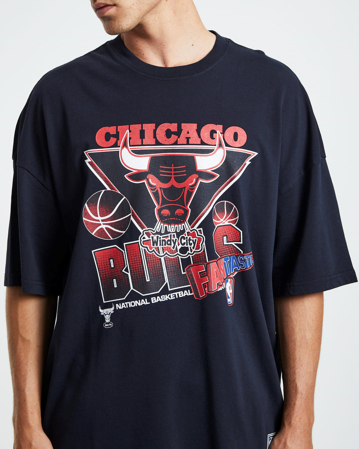 Fantastic Oversized Bulls T-Shirt Faded Black BLACK