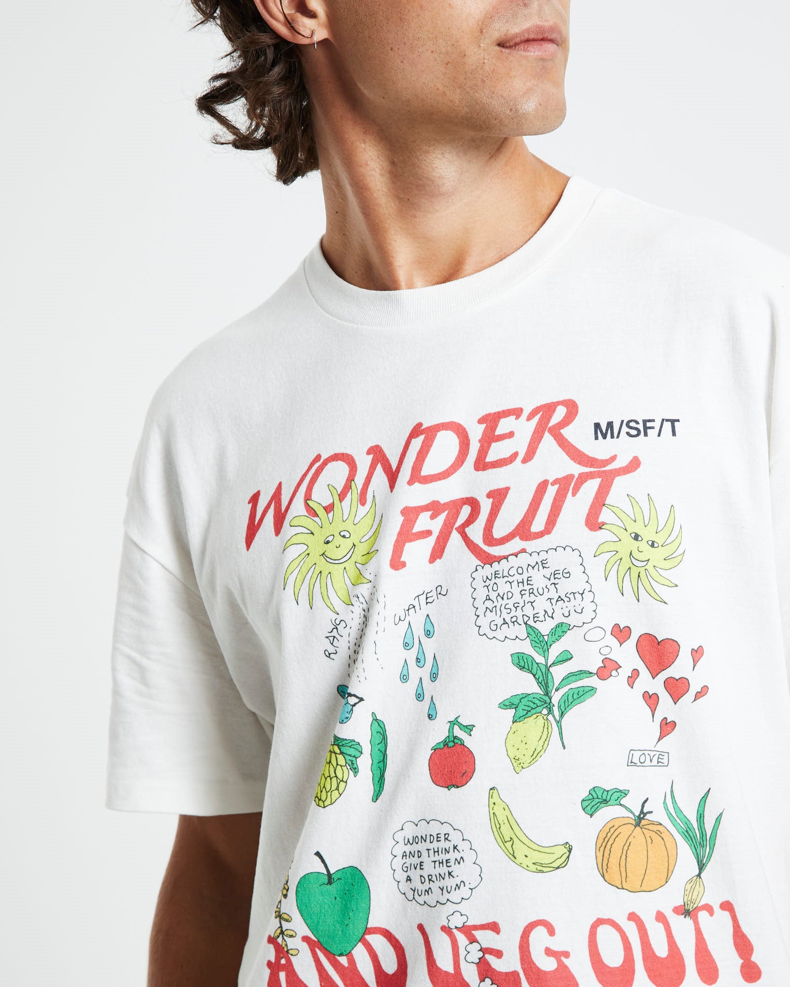 Wonder Fruit T-Shirt Washed White WHITE