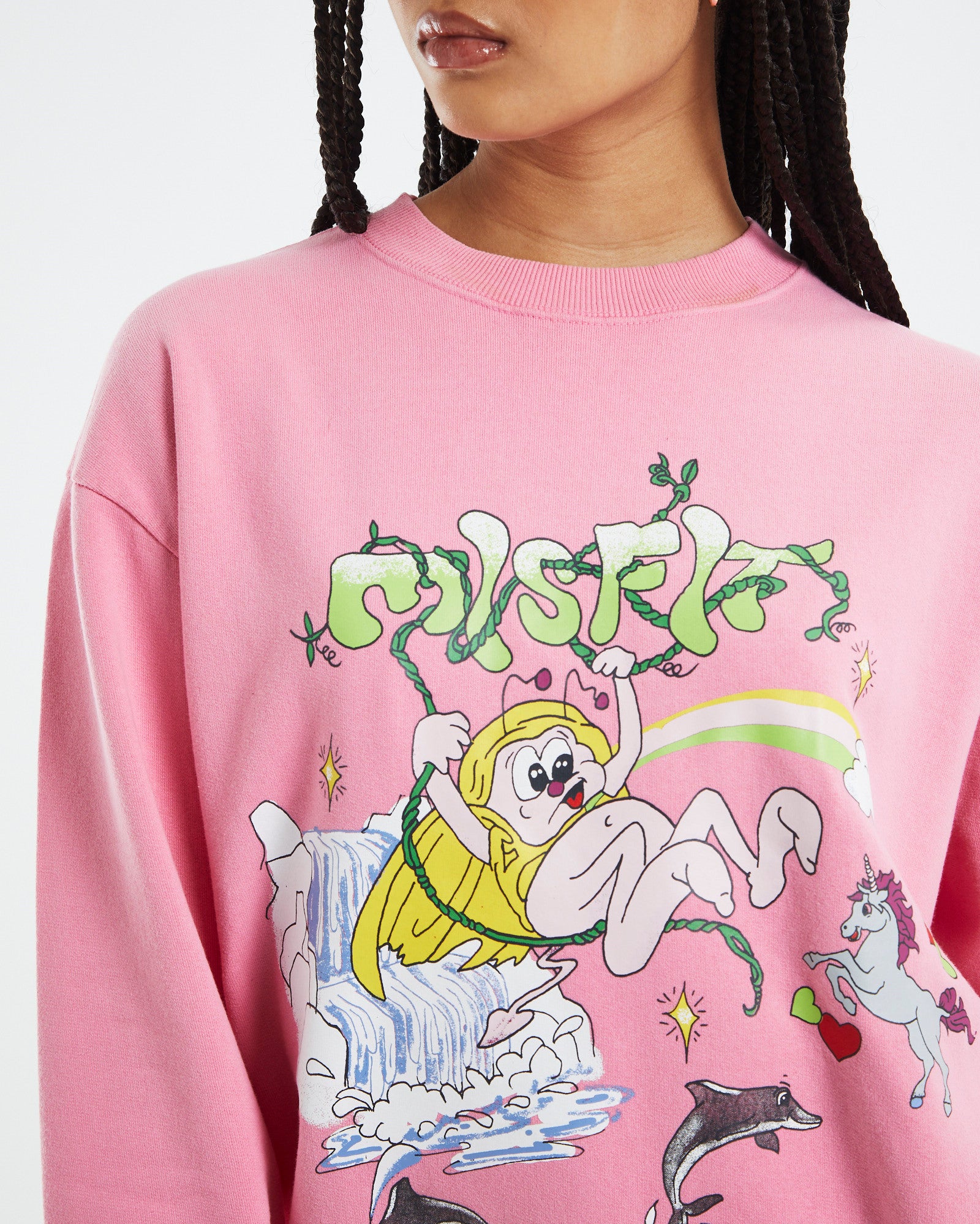 Molly Falls Oversized Crew Jumper Candy Pink CANDY PINK