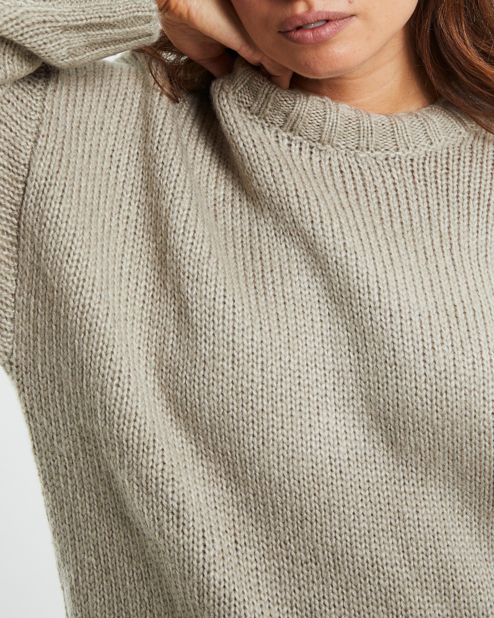 Super Slouch Sweater Cement Beige CEMENT