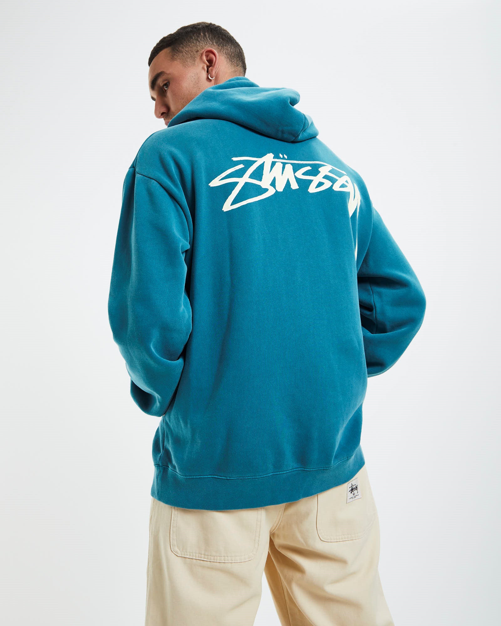 Shadow Script Hoodie Pigment Dark Teal TEAL