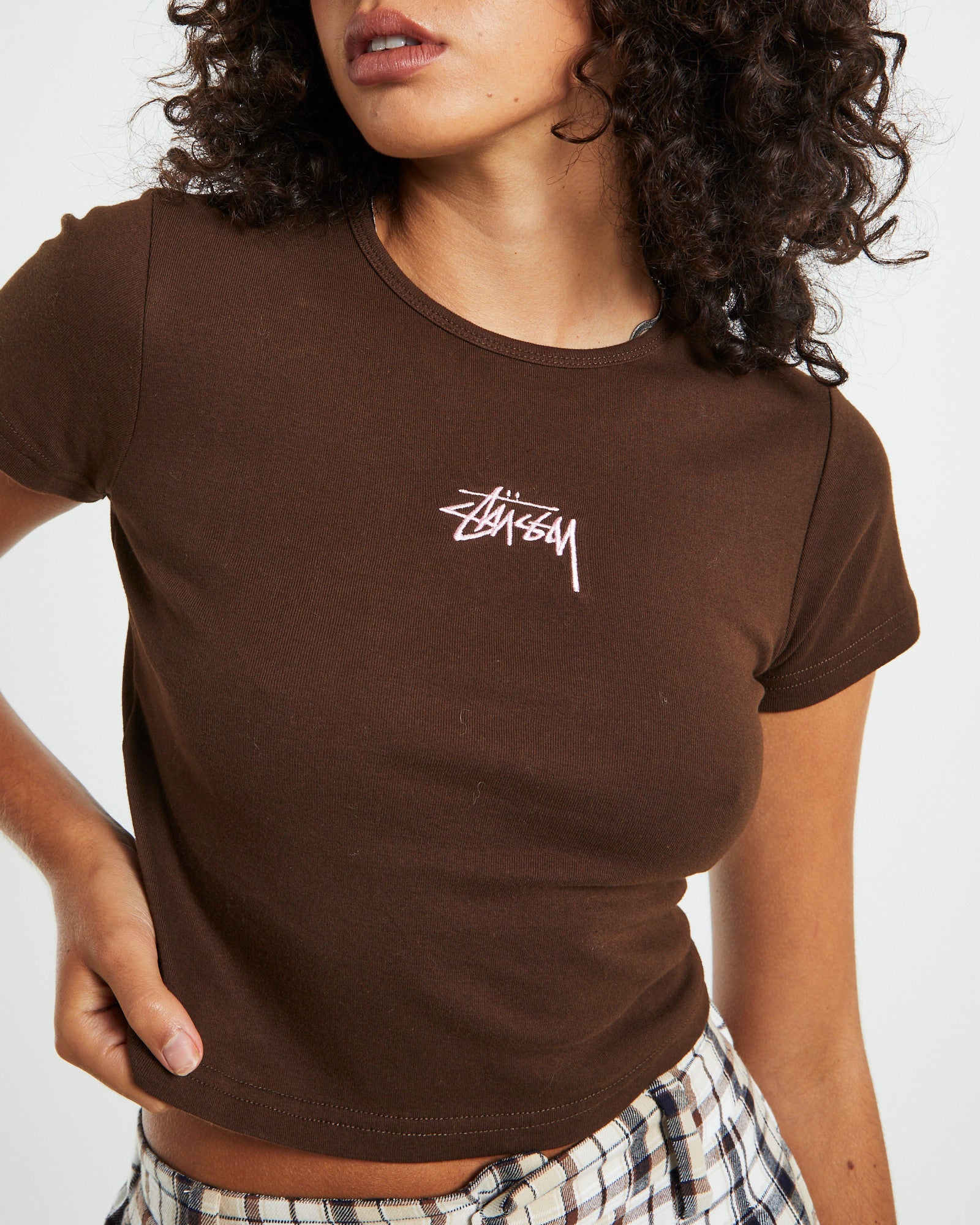 Graffiti Rib Tee Brown BROWN