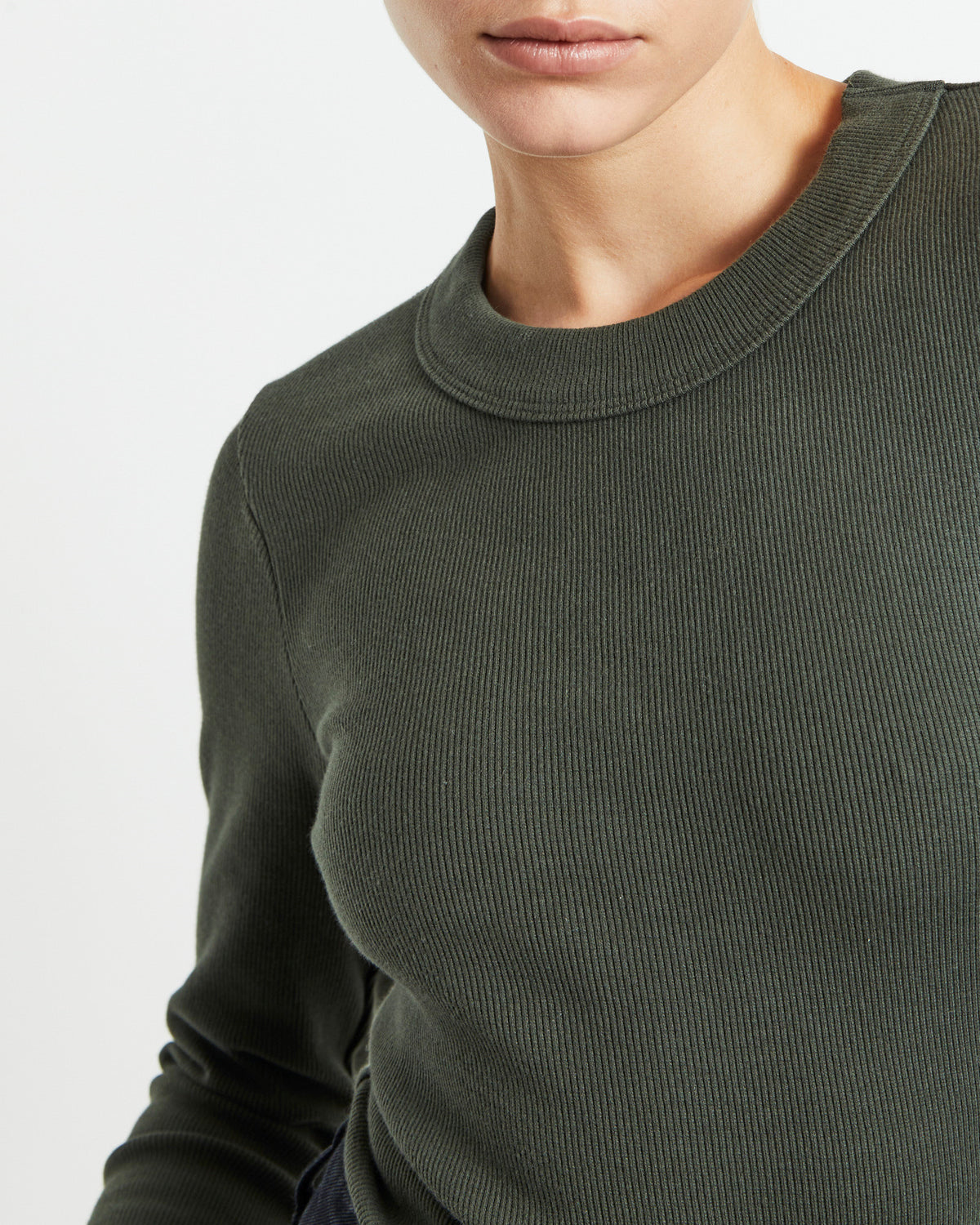 Jonesy Long Sleeve Top Dark Military Green GREEN
