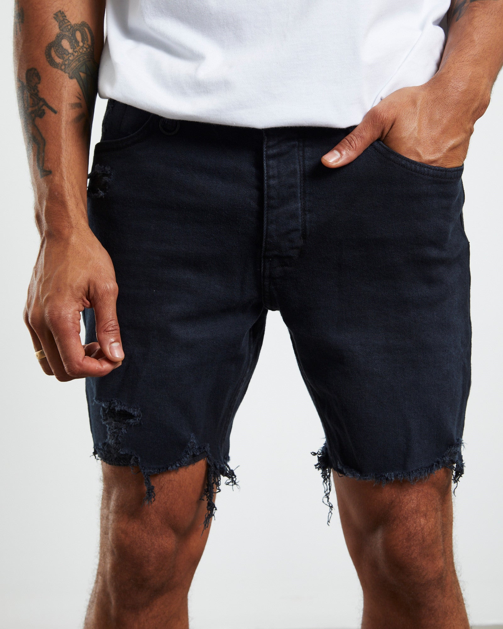 Ray Denim Shorts Cubo Black BLACK