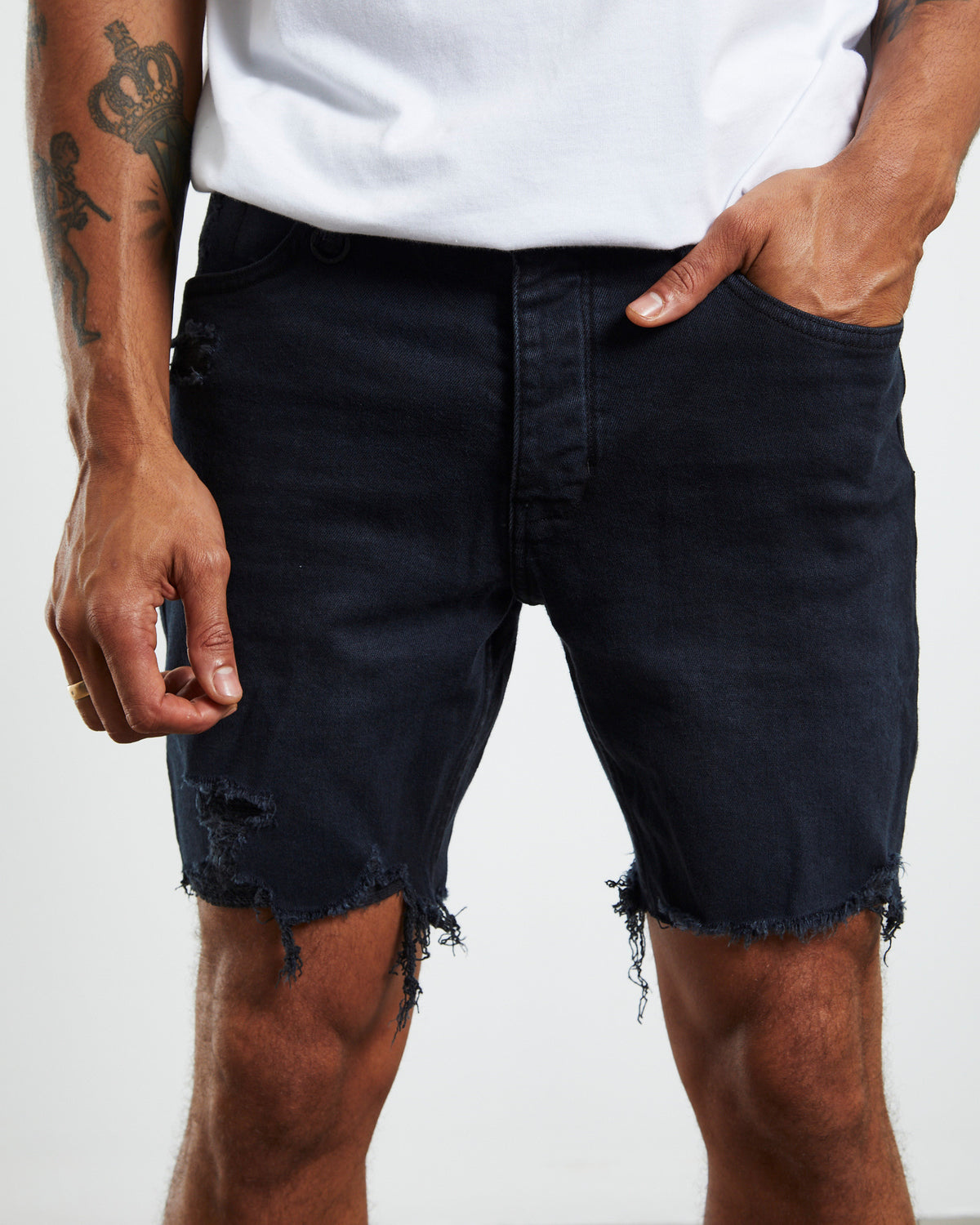 Ray Denim Shorts Cubo Black BLACK
