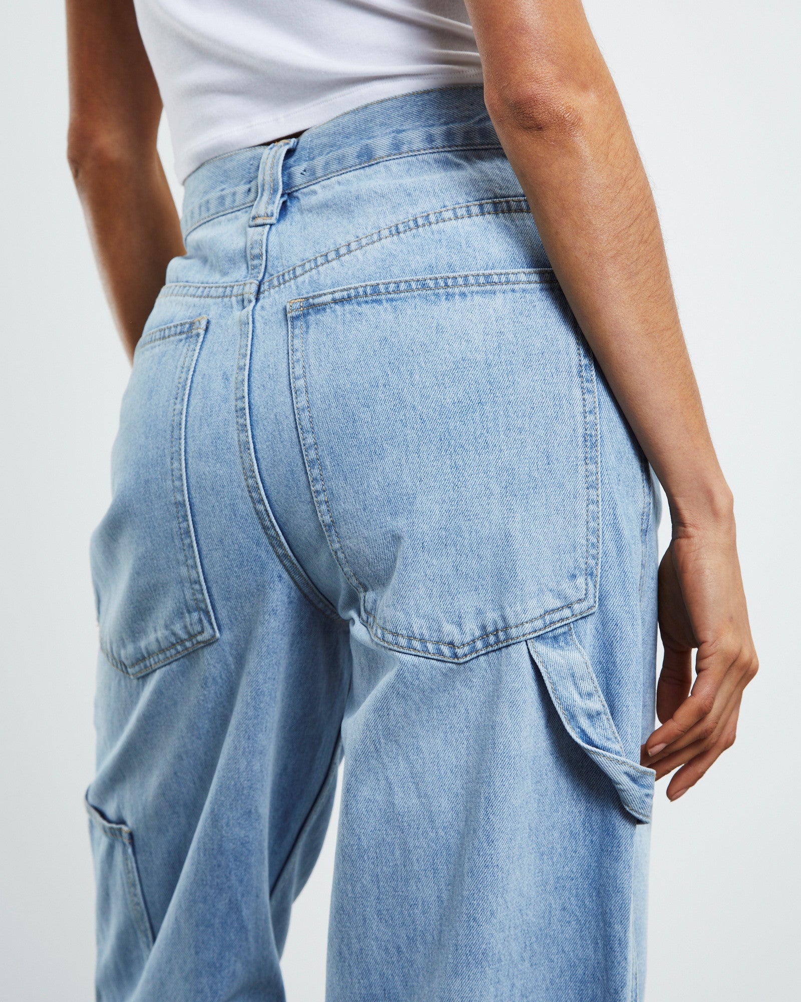 Palmer Relaxed Carpenter Jeans Worn Blue BLUE