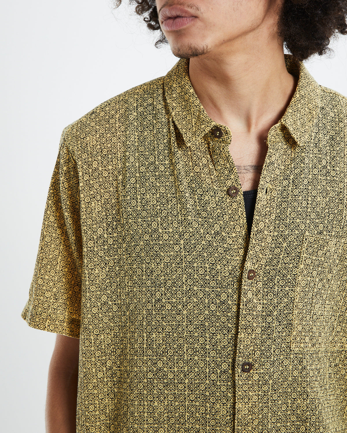 Bon Tiki Short Sleeve Shirt Old Gold GOLD