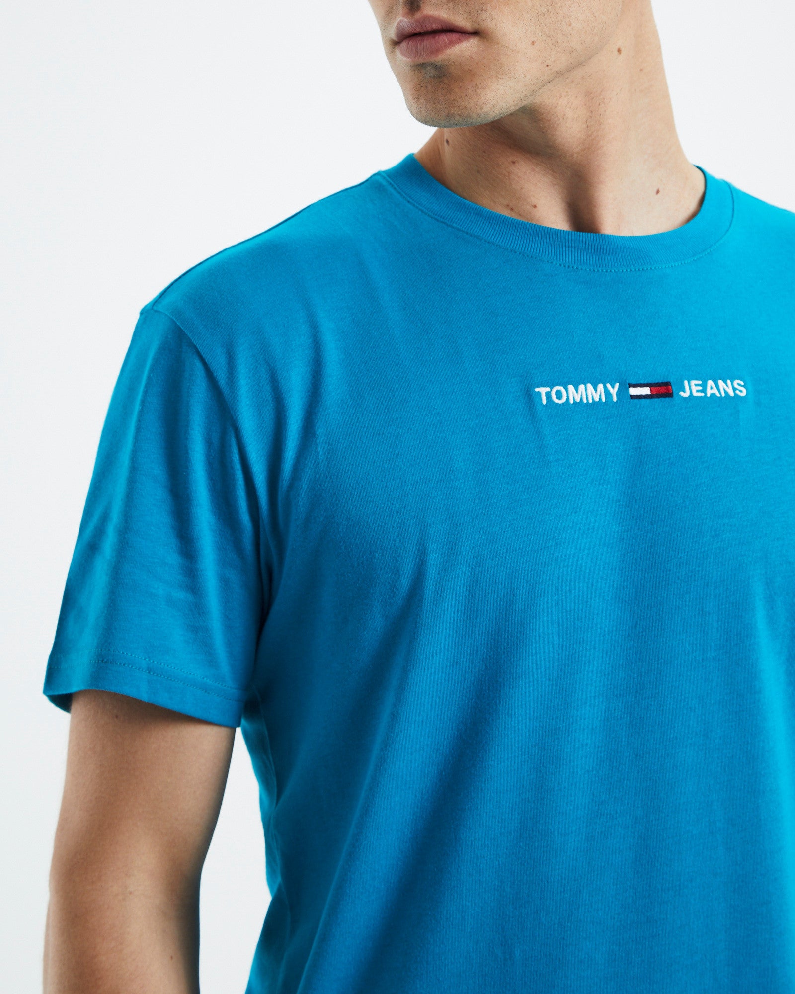 TJM Small Text T-Shirt New Teal BLUE