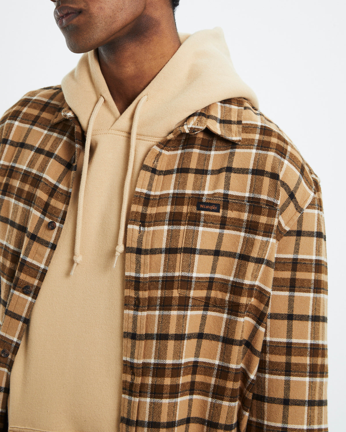Flanny Check Shirt Tan Check TAN