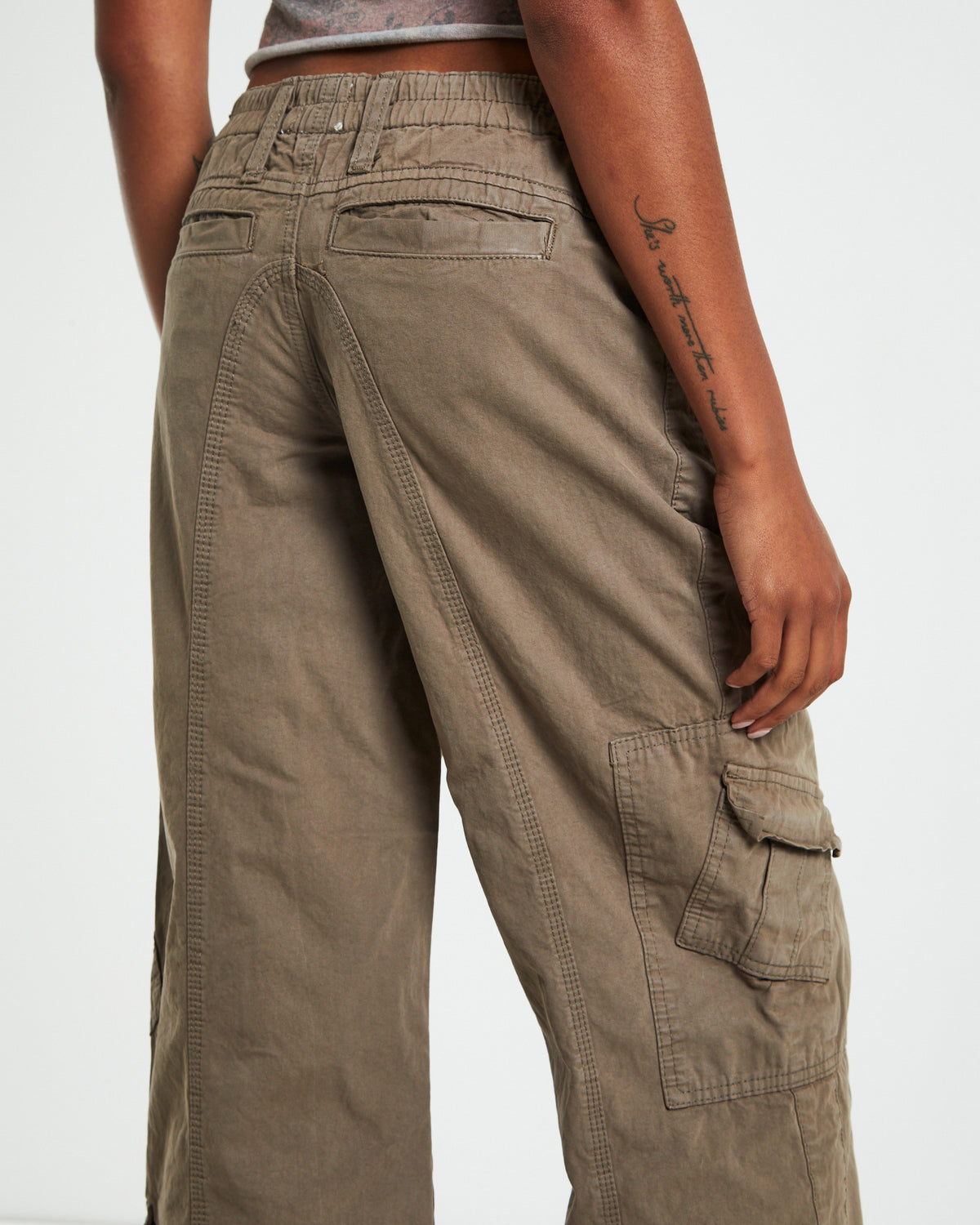 BDG Winter Y2K Cargo Pants Khaki KHAKI