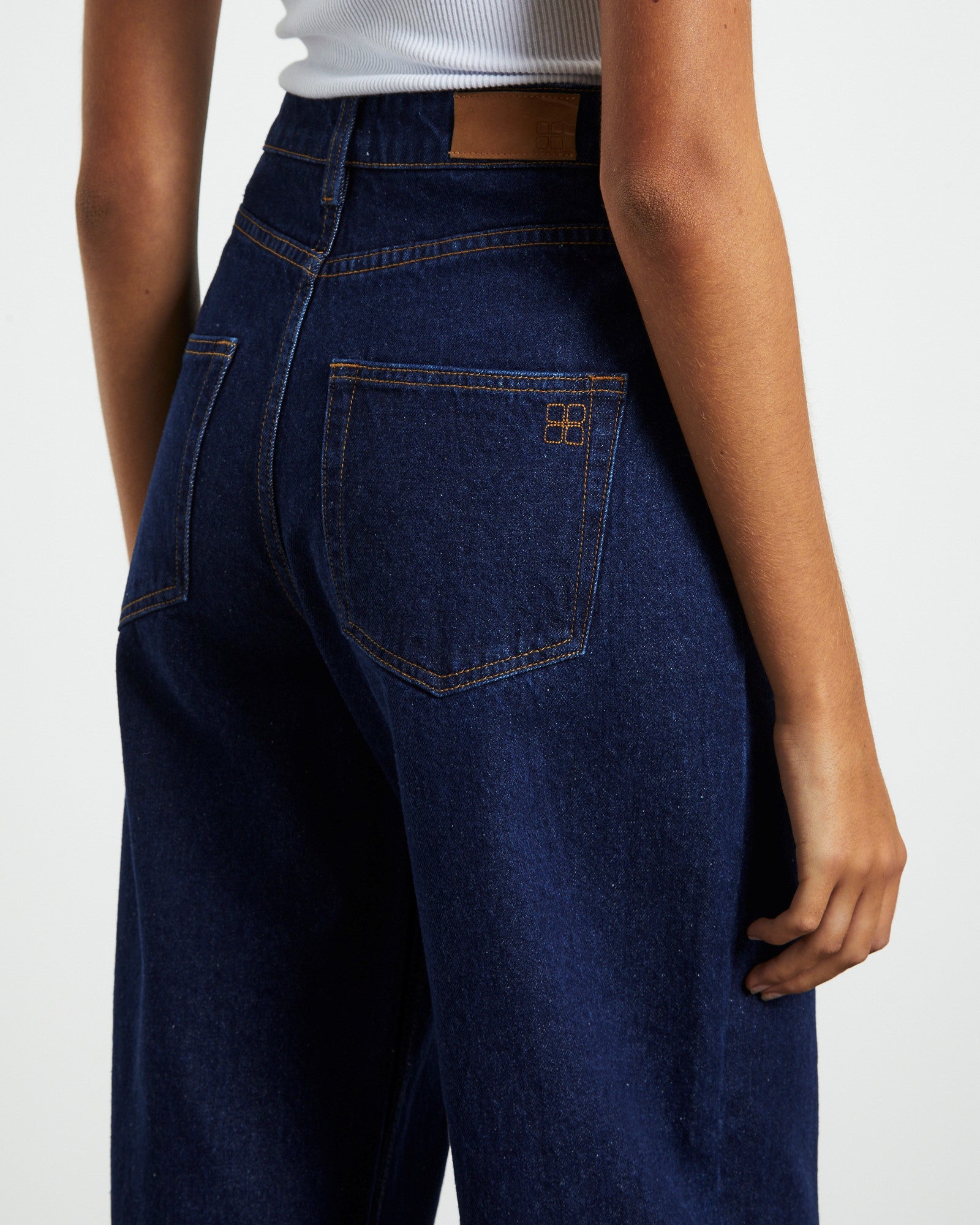 Hailey High Rise Baggy Jeans Ink Blue BLUE
