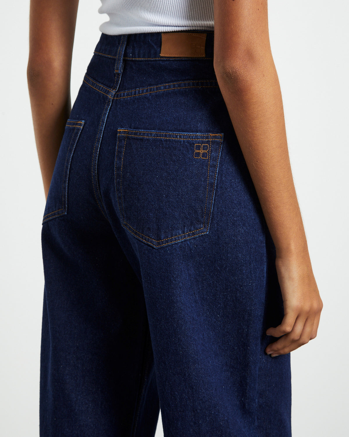 Hailey High Rise Baggy Jeans Ink Blue BLUE