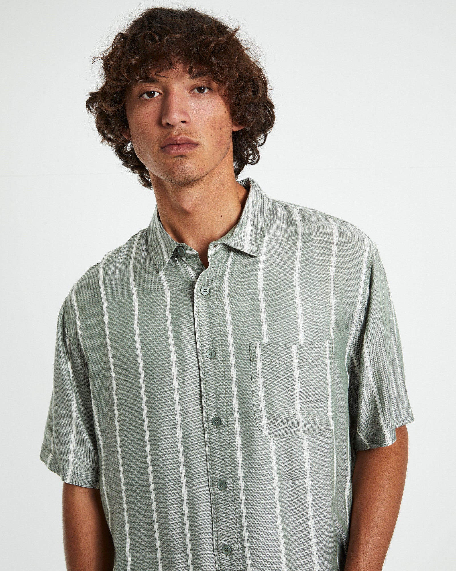 Society Short Sleeve Resort Shirt Forest Green GREEN