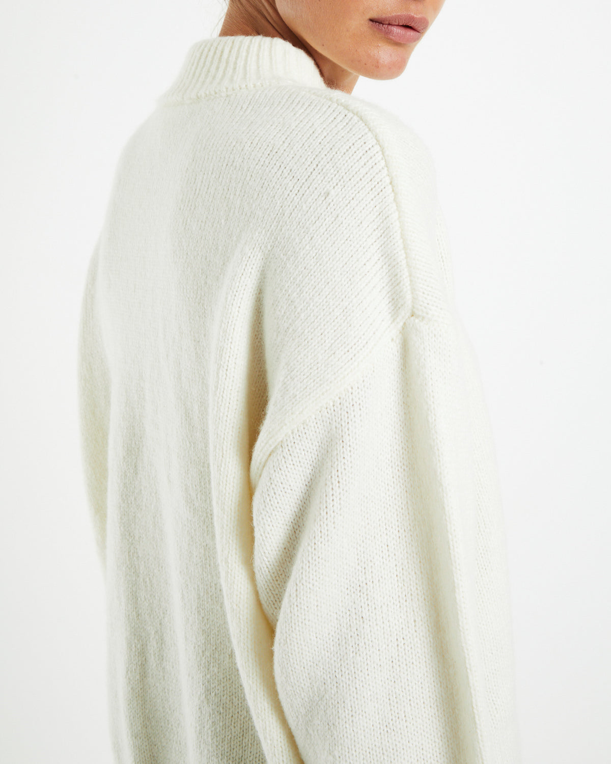 Maxie Oversized Knit Jumper Coconut White OFF WHIT