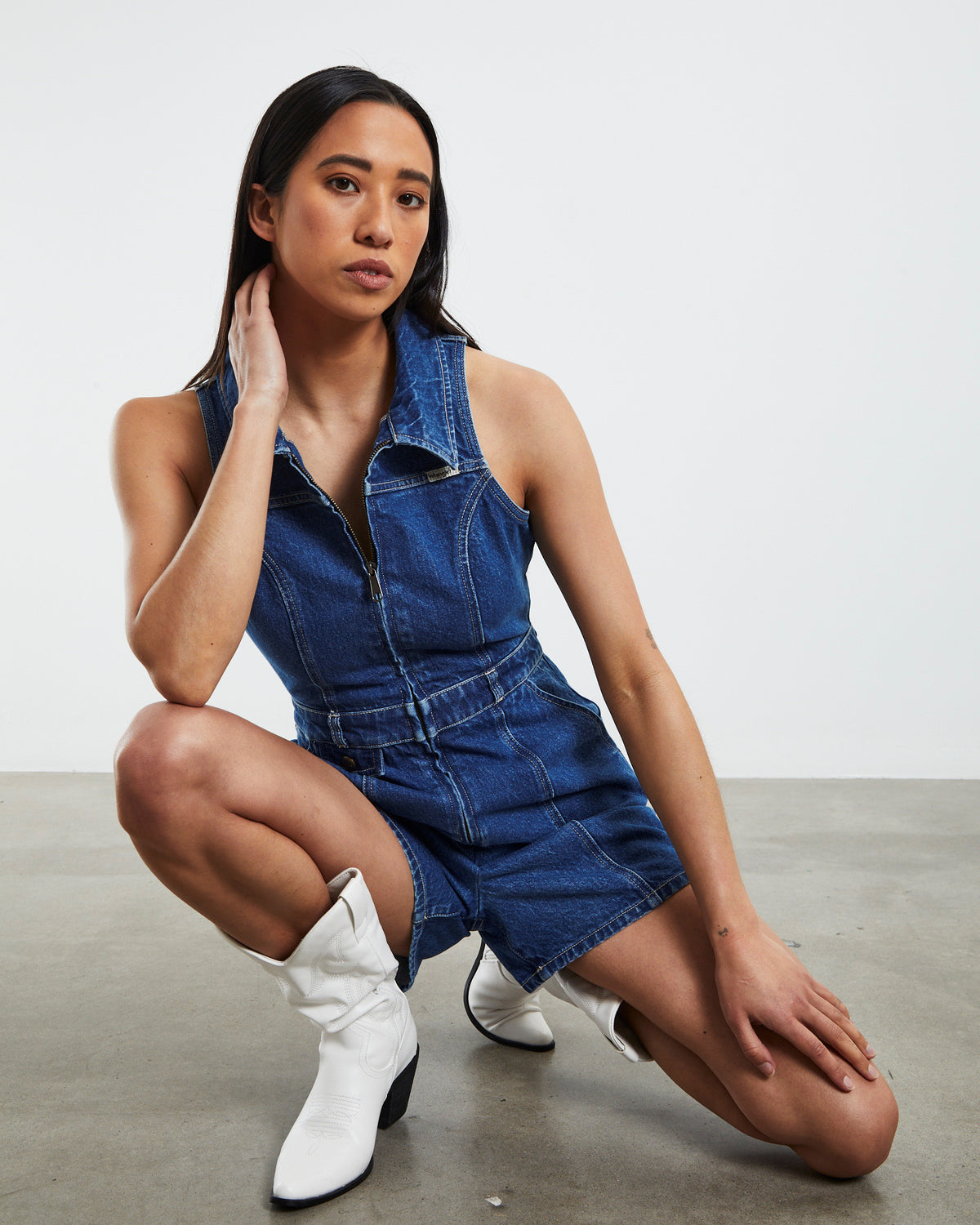 Jennifer Romper Blue Havoc DENIM