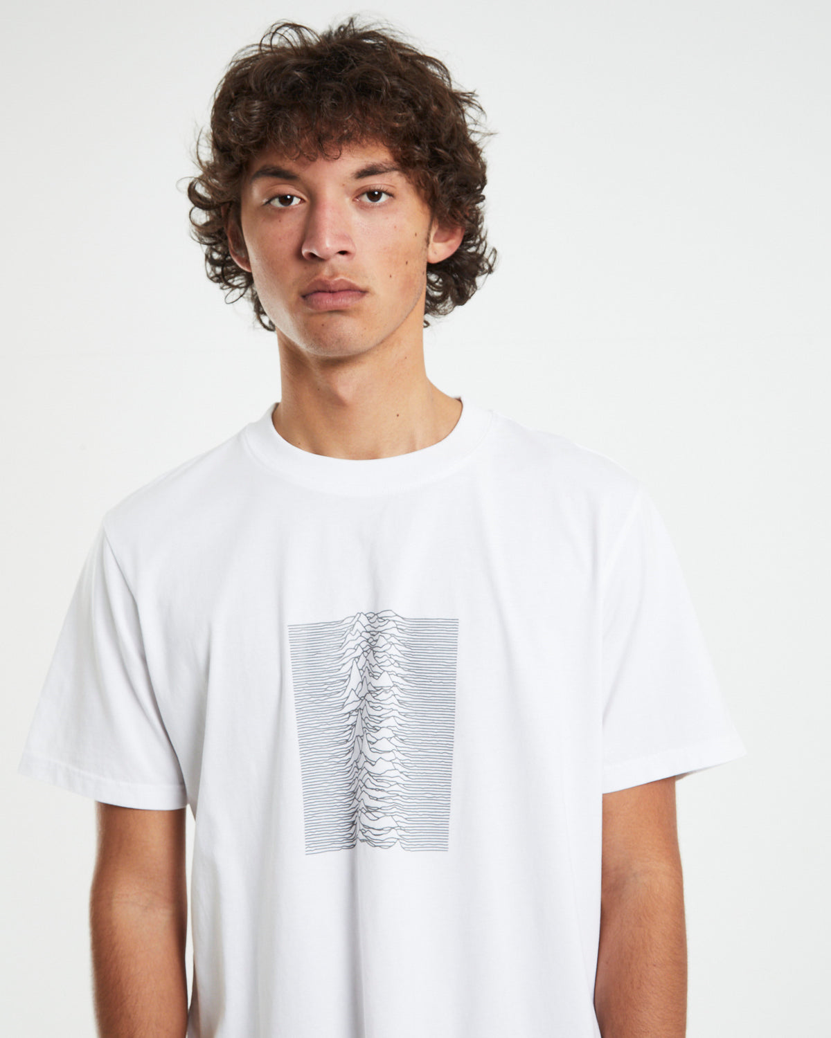 Joy Division Unknown Pleasures Band T-shirt White WHITE