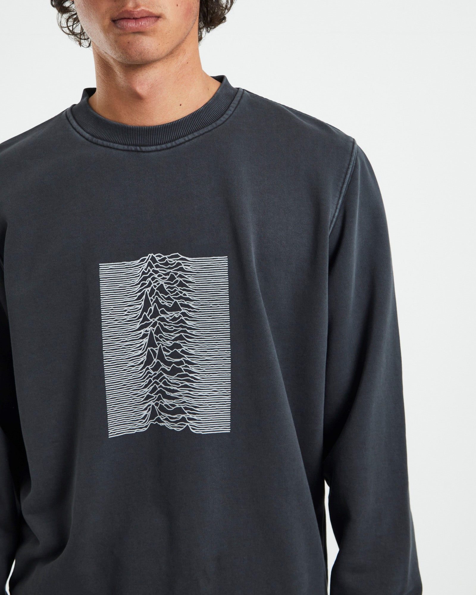 Joy Division Unknown Pleasures Crew Black BLACK
