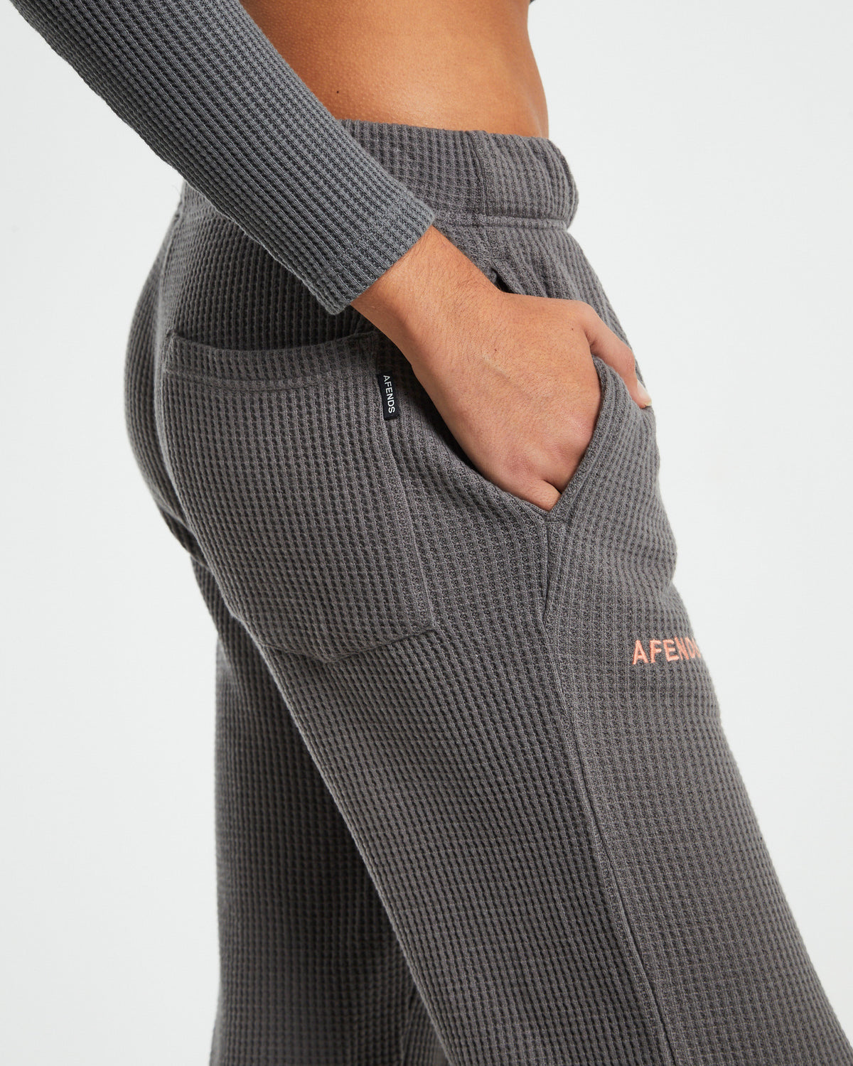 Recycled Waffle Track Pants Steel Grey GREY