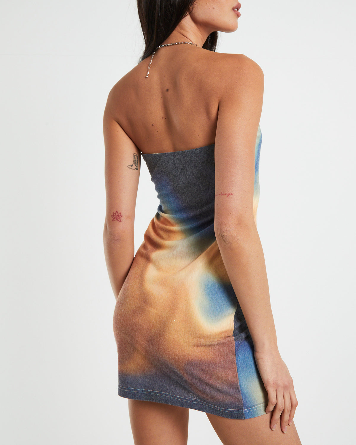 Della Printed Strapless Knit Mini Dress in Assorted ASSORTED