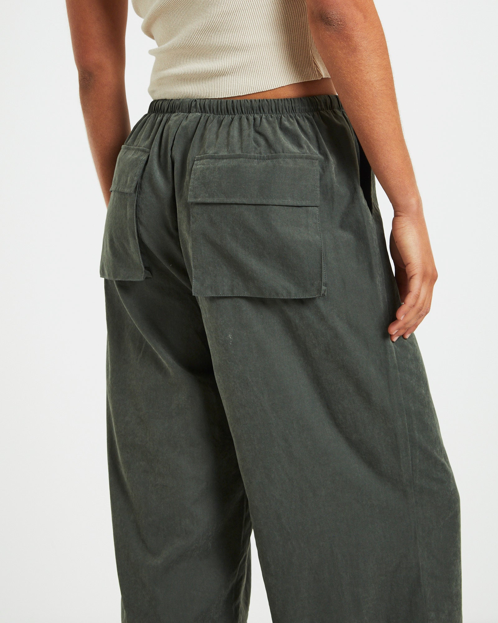 Sahara Soft Drape Coastal Pant Deep Green GREEN