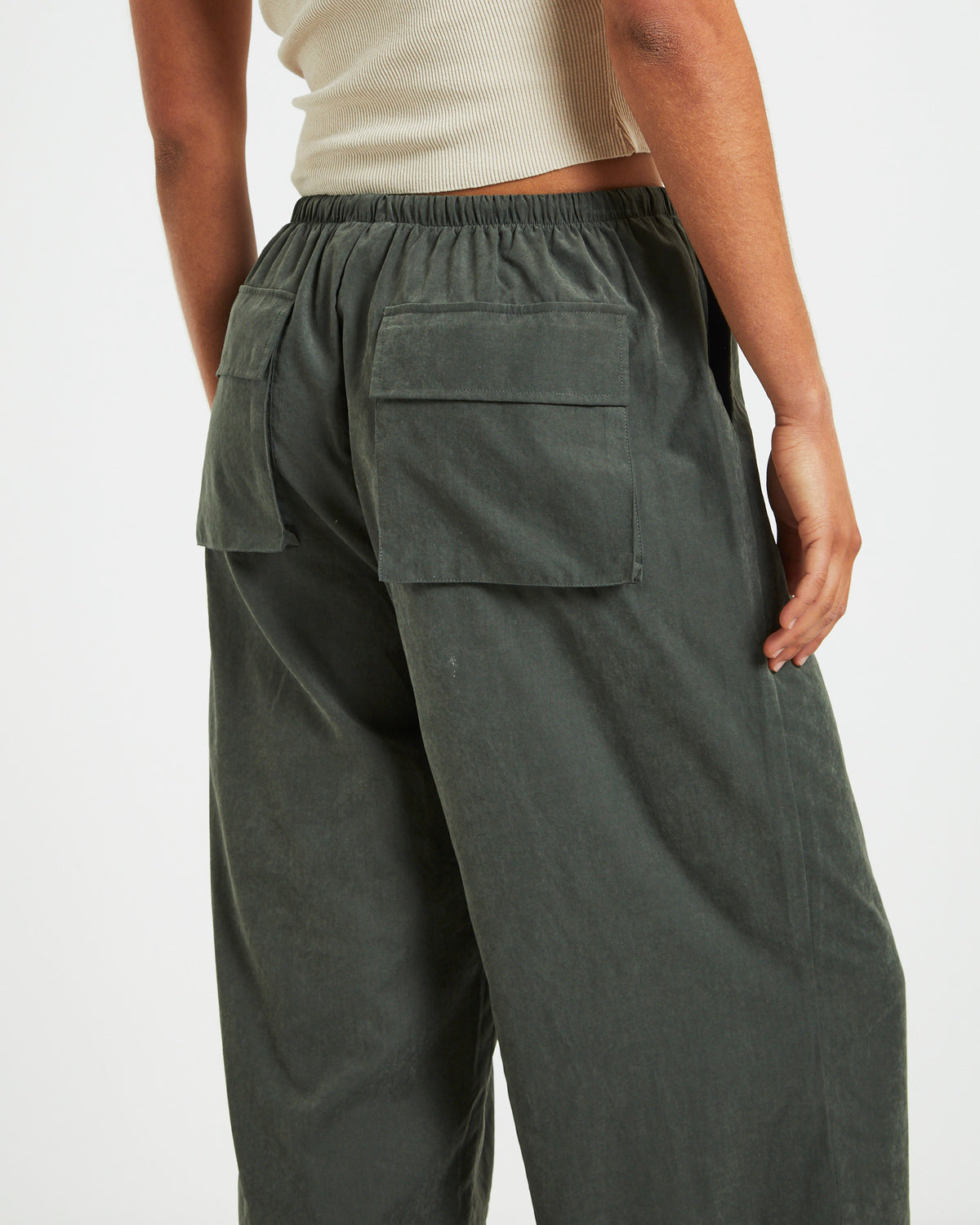 Sahara Soft Drape Coastal Pant Deep Green GREEN