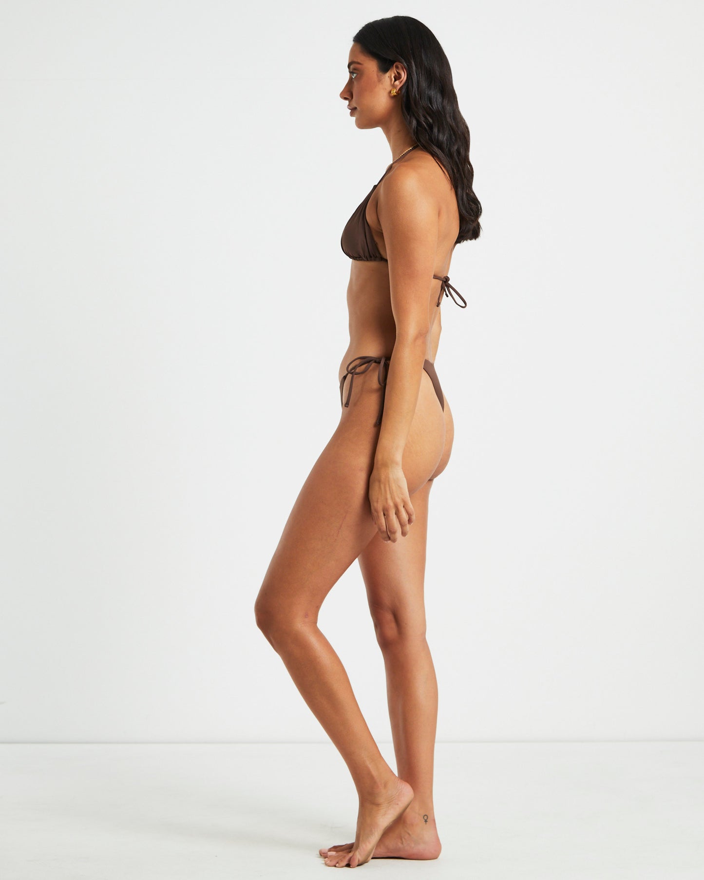 Halter Bikini Top COFFEE