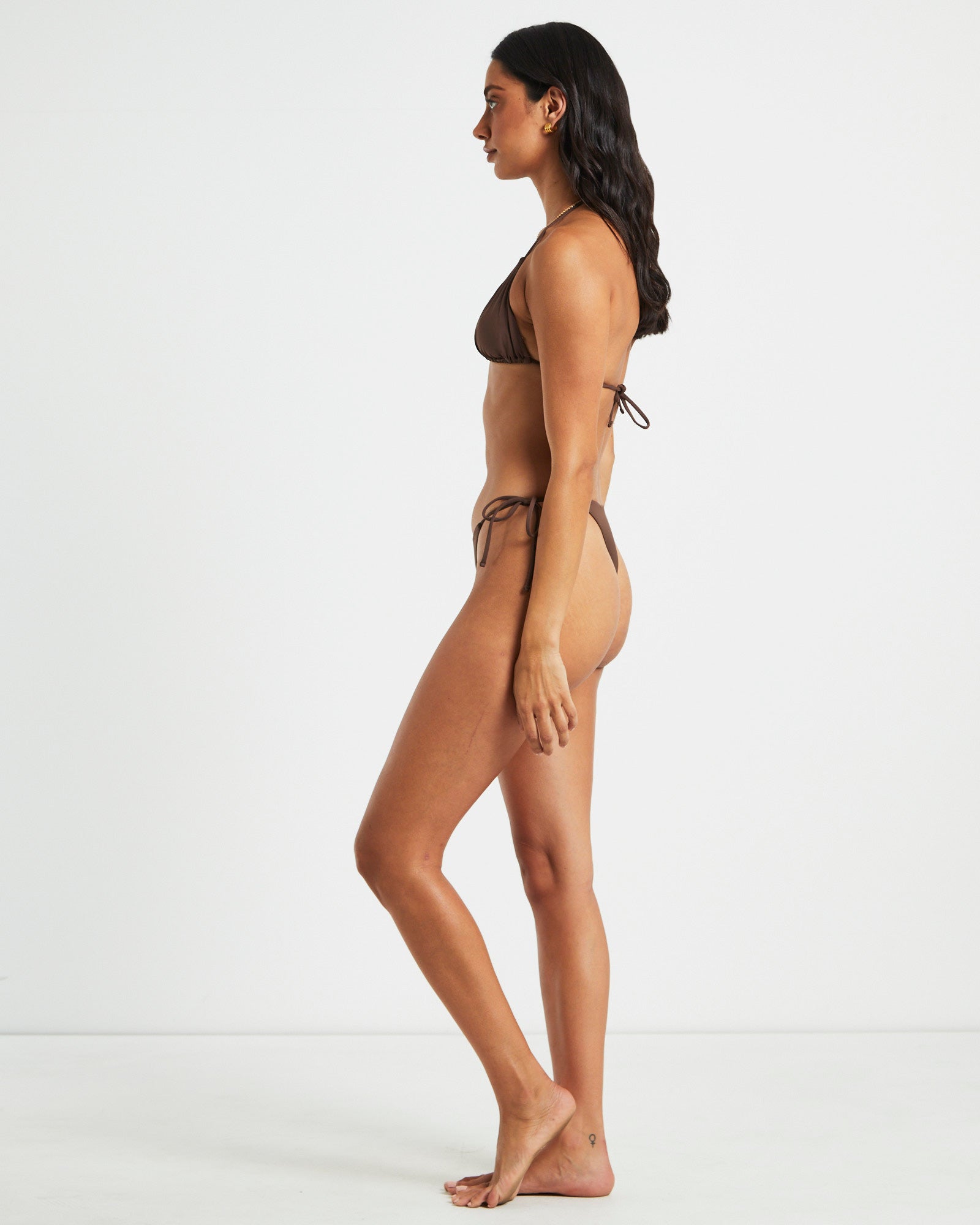 Halter Bikini Top COFFEE