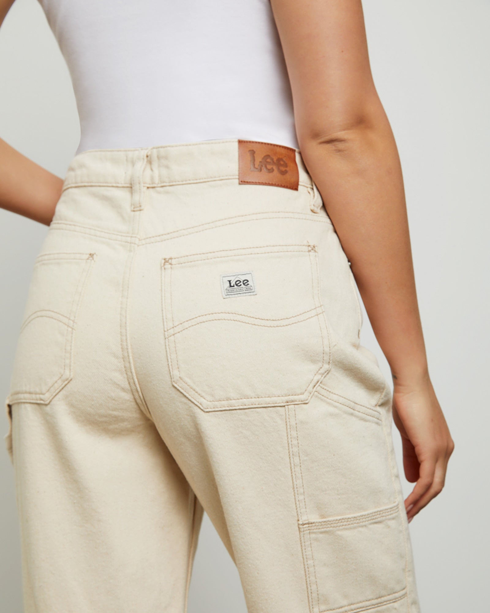 90s Mid Baggy Denim Jeans Organic Ecru DENIM