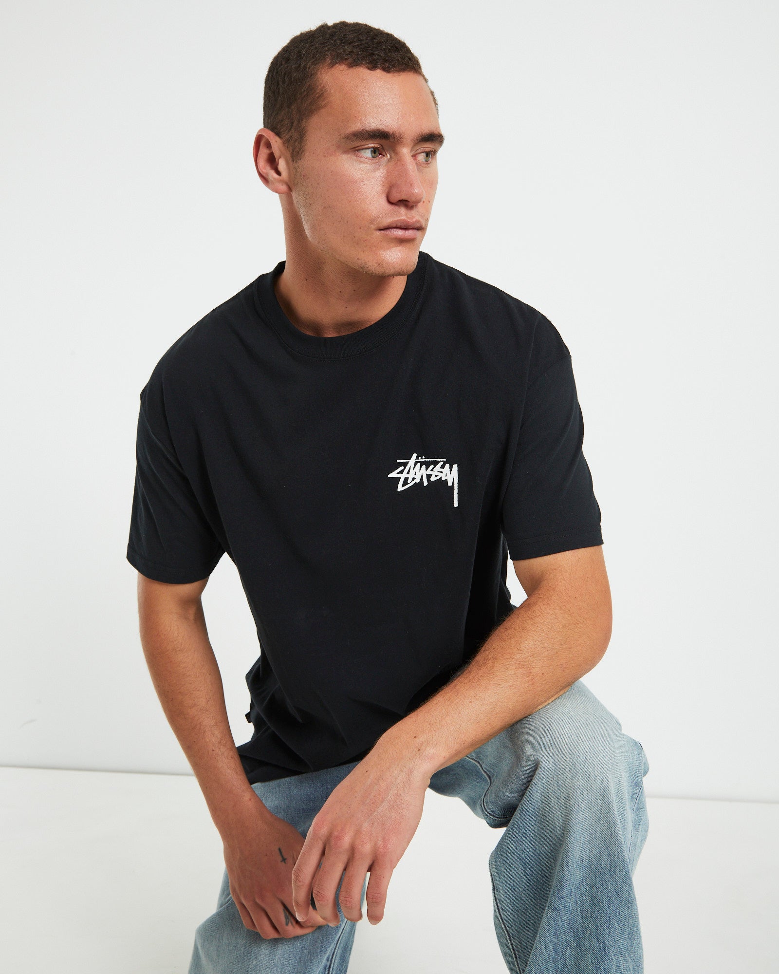 Pair Of Dice Solid Short Sleeve T-Shirt in Black BLACK