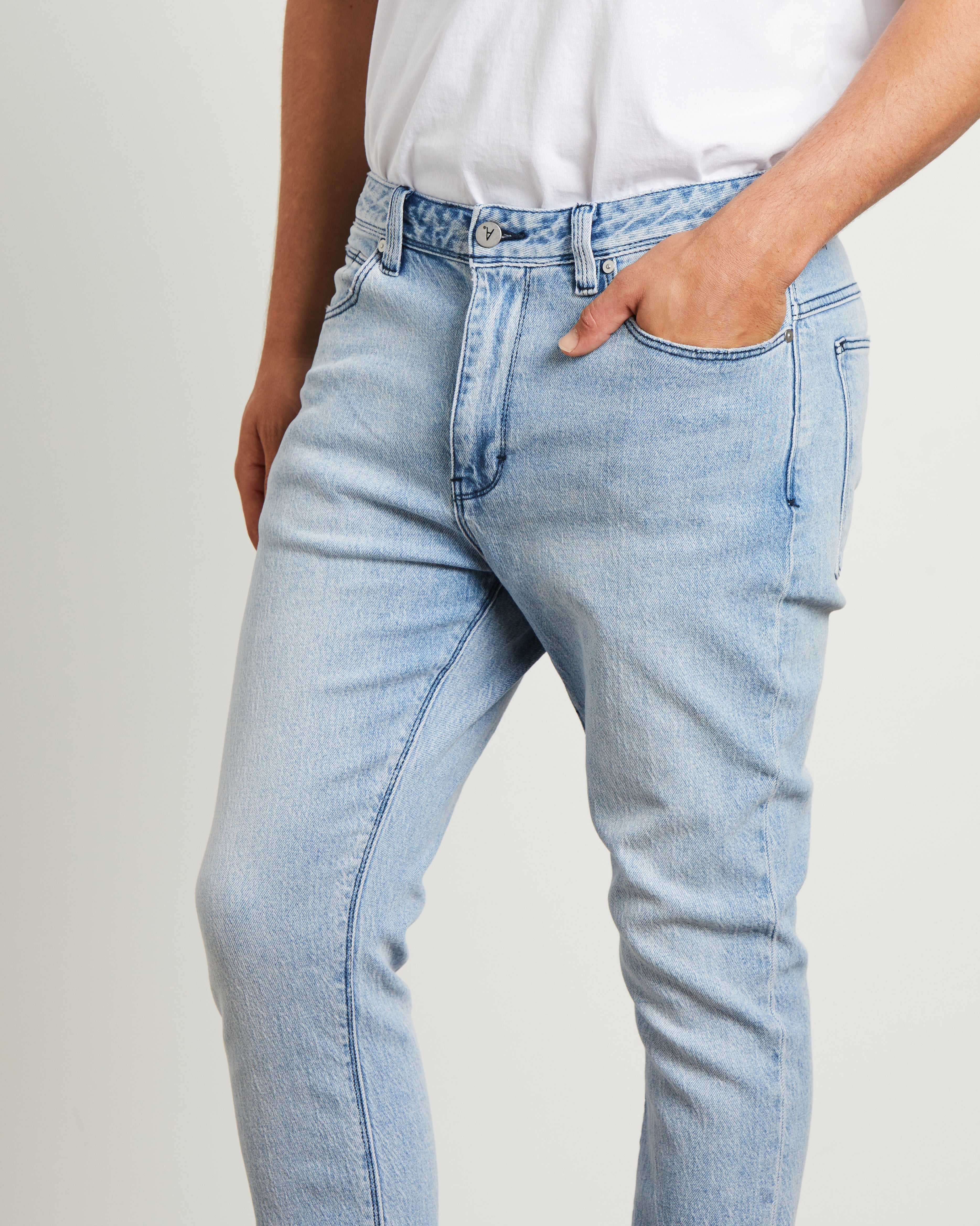 A Dropped Slim Denim Jeans Rossi DENIM