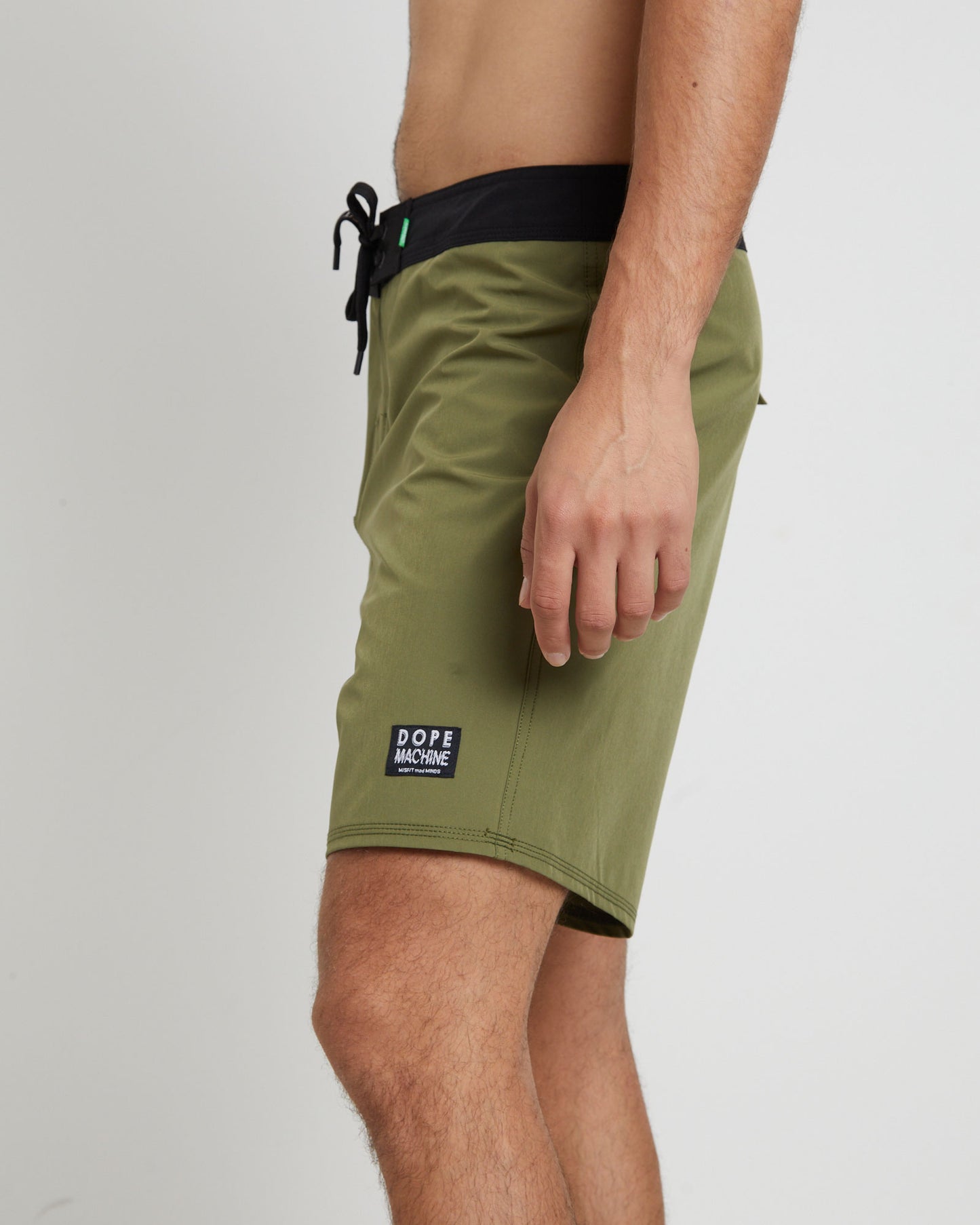 Dope Machine 18" 50-30 Boardshort in Army Green