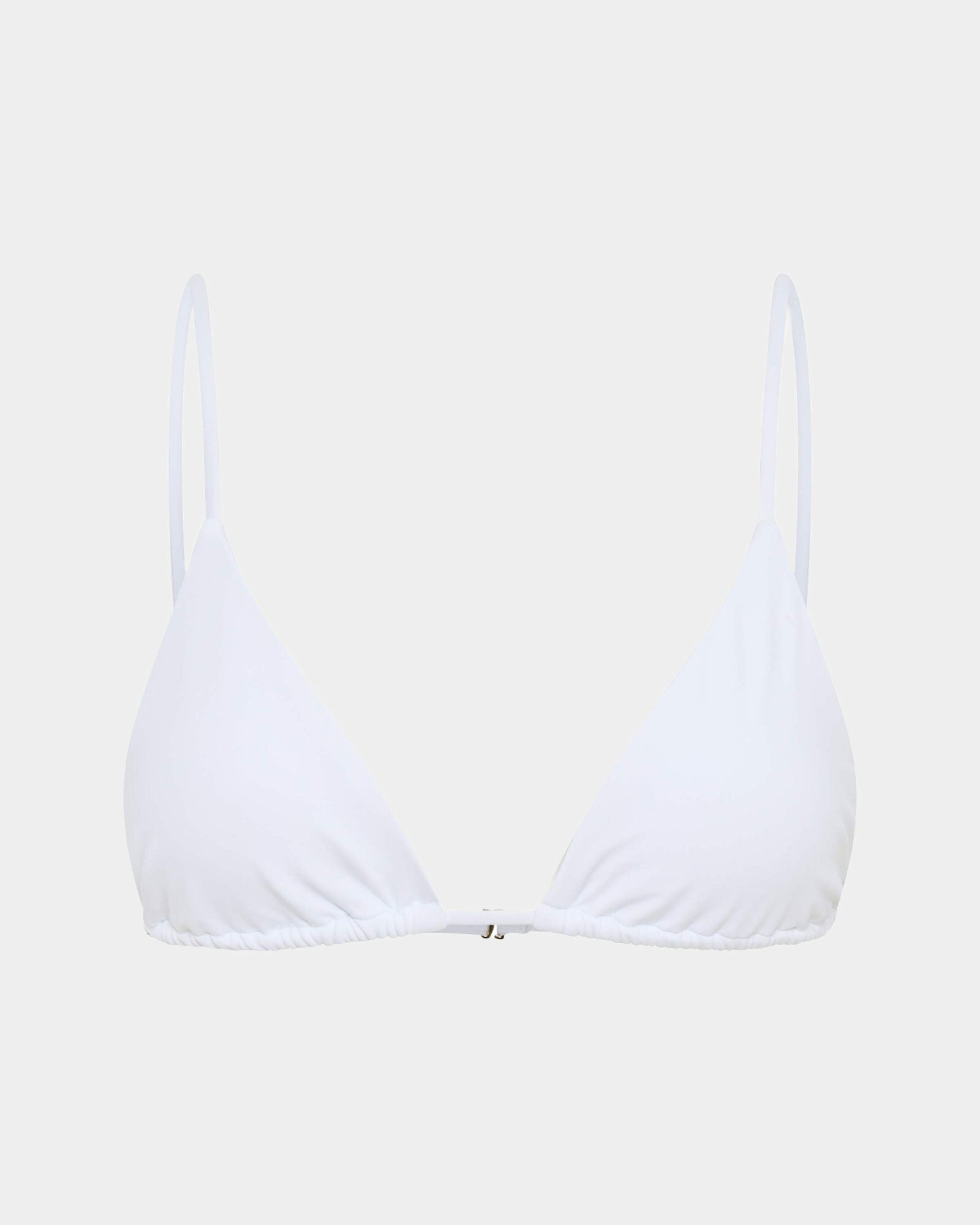 Classic Slide Triangle Bikini Top WHITE
