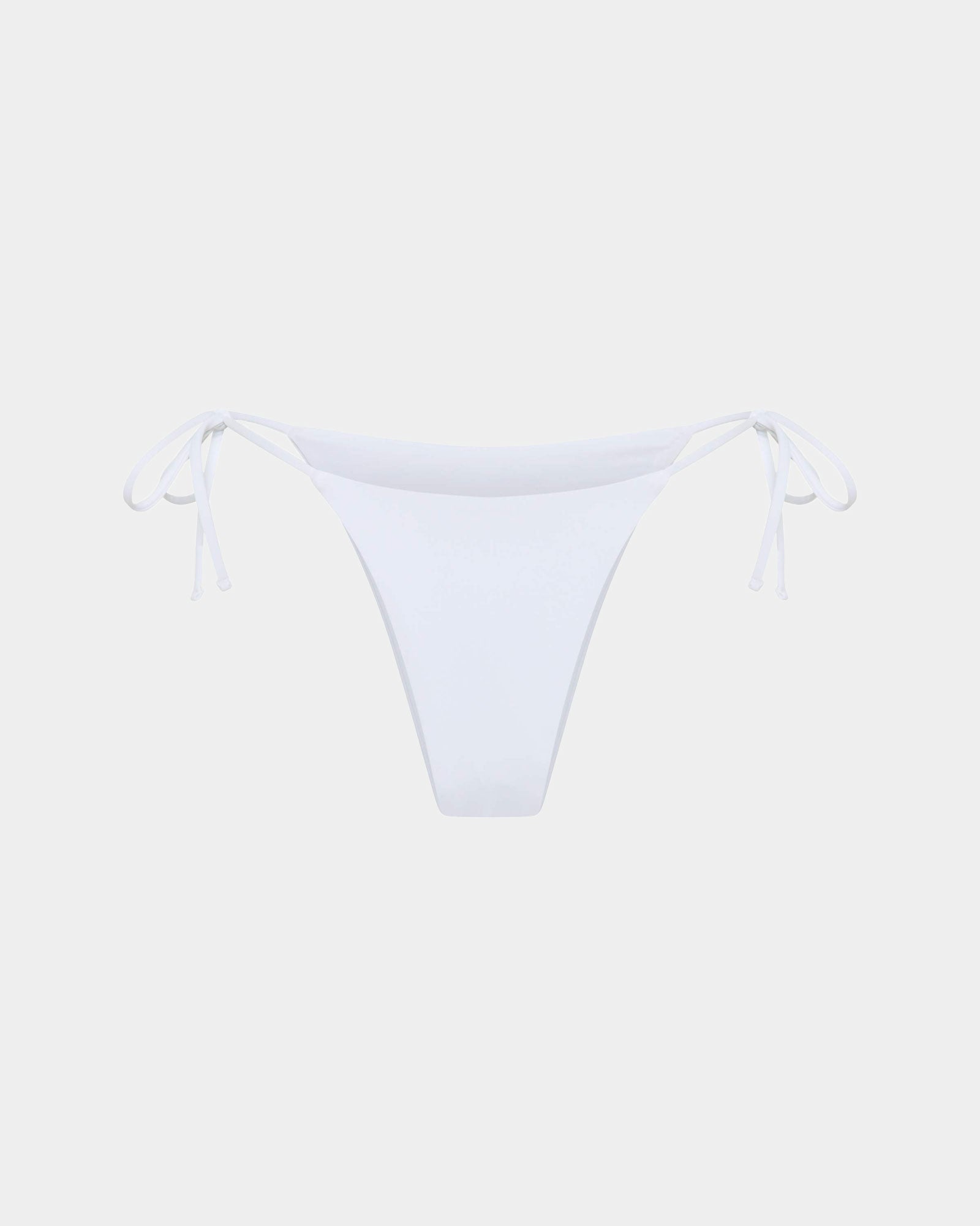Tie Side Skimpy Biki Bottom WHITE